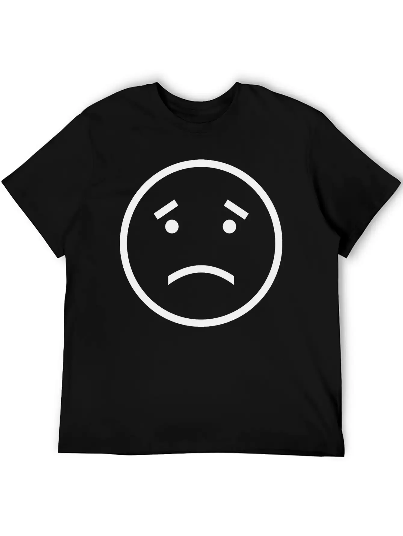 Unhappy Face Relaxed Everyday Tee – Lightweight And Durable Cotton