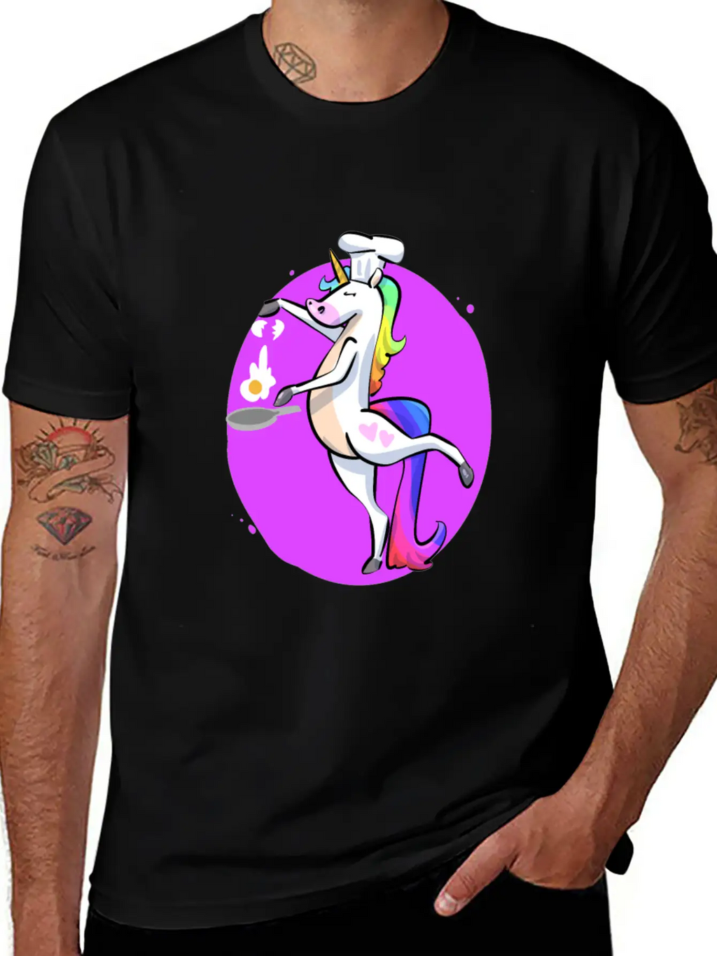 Unicorn Cooking Essential Cotton Tee For Daily Outfits – Unisex Style