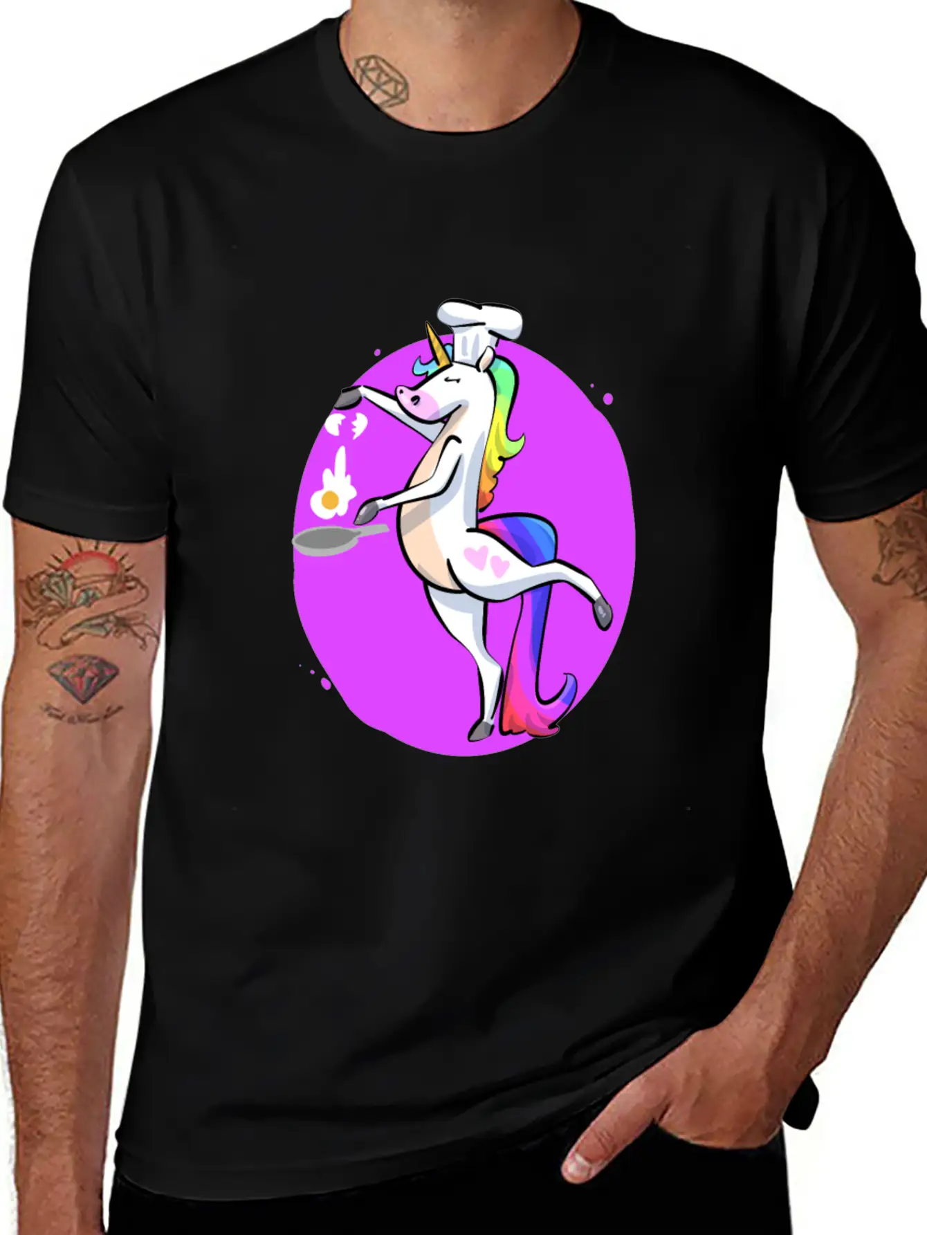 Unicorn Cooking Essential Cotton Tee For Daily Outfits – Unisex Style