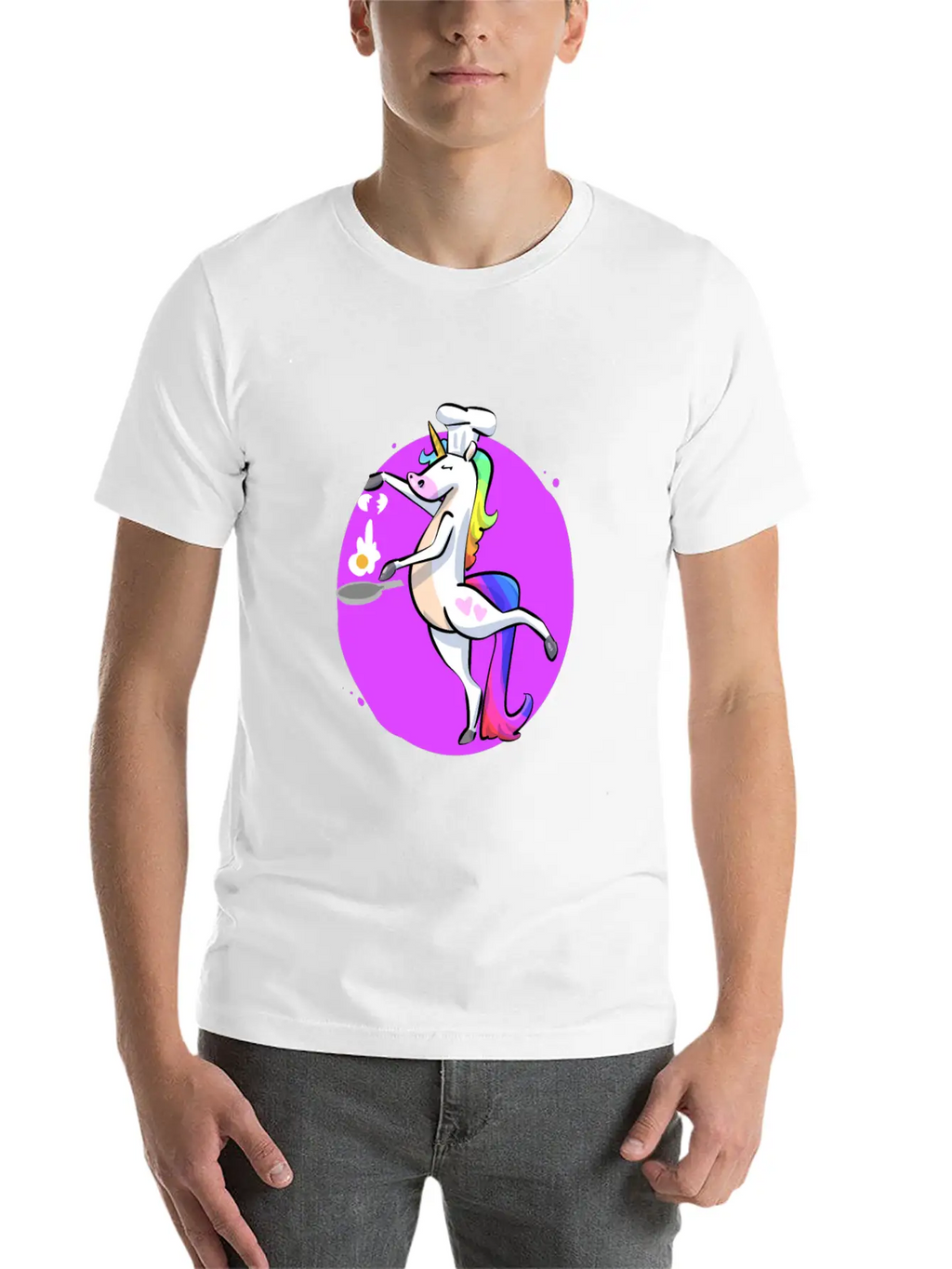 Unicorn Cooking Essential Cotton Tee For Daily Outfits – Unisex Style