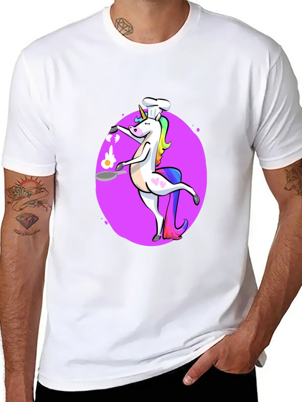 Unicorn Cooking Essential Cotton Tee For Daily Outfits – Unisex Style