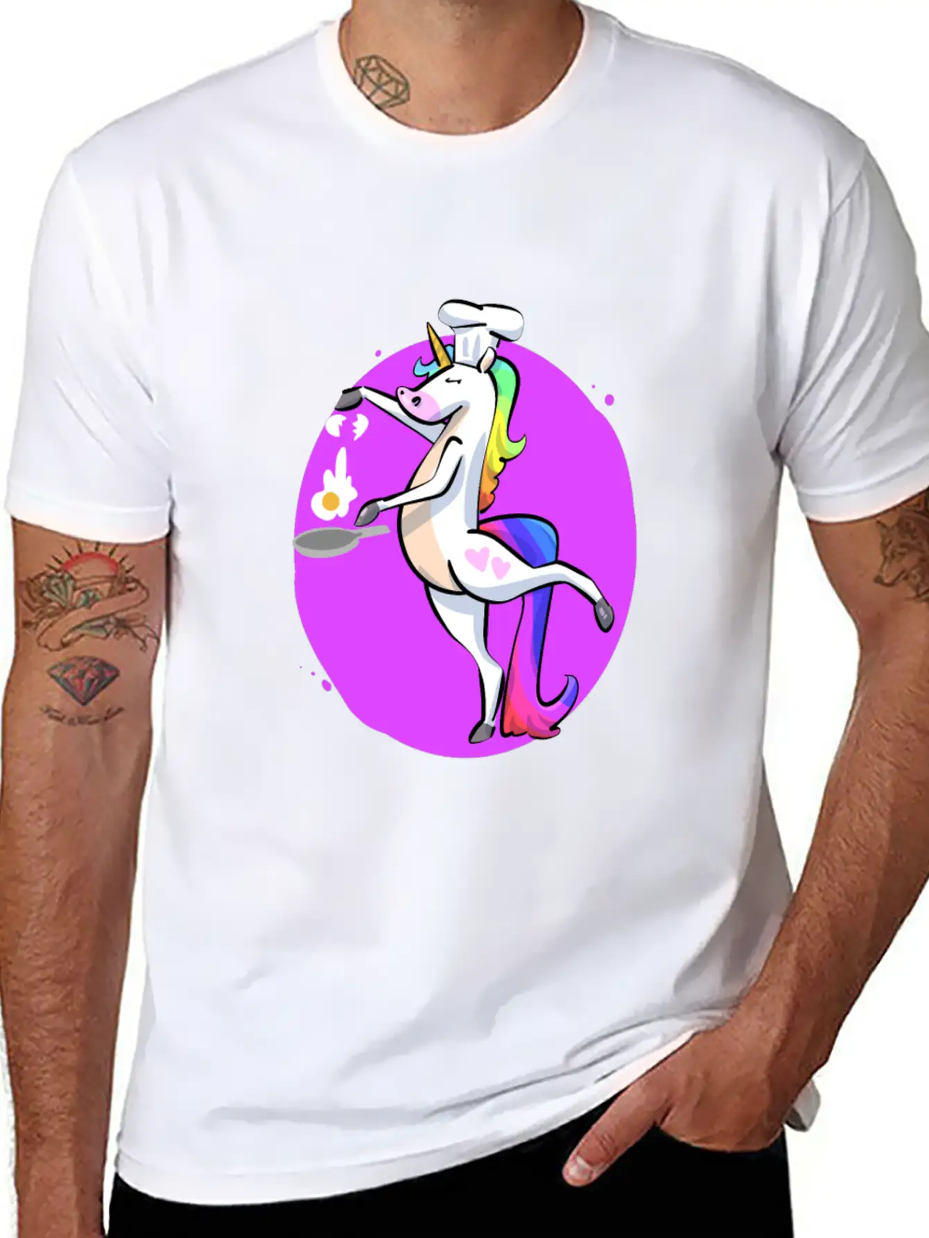 Unicorn Cooking Essential Cotton Tee For Daily Outfits – Unisex Style
