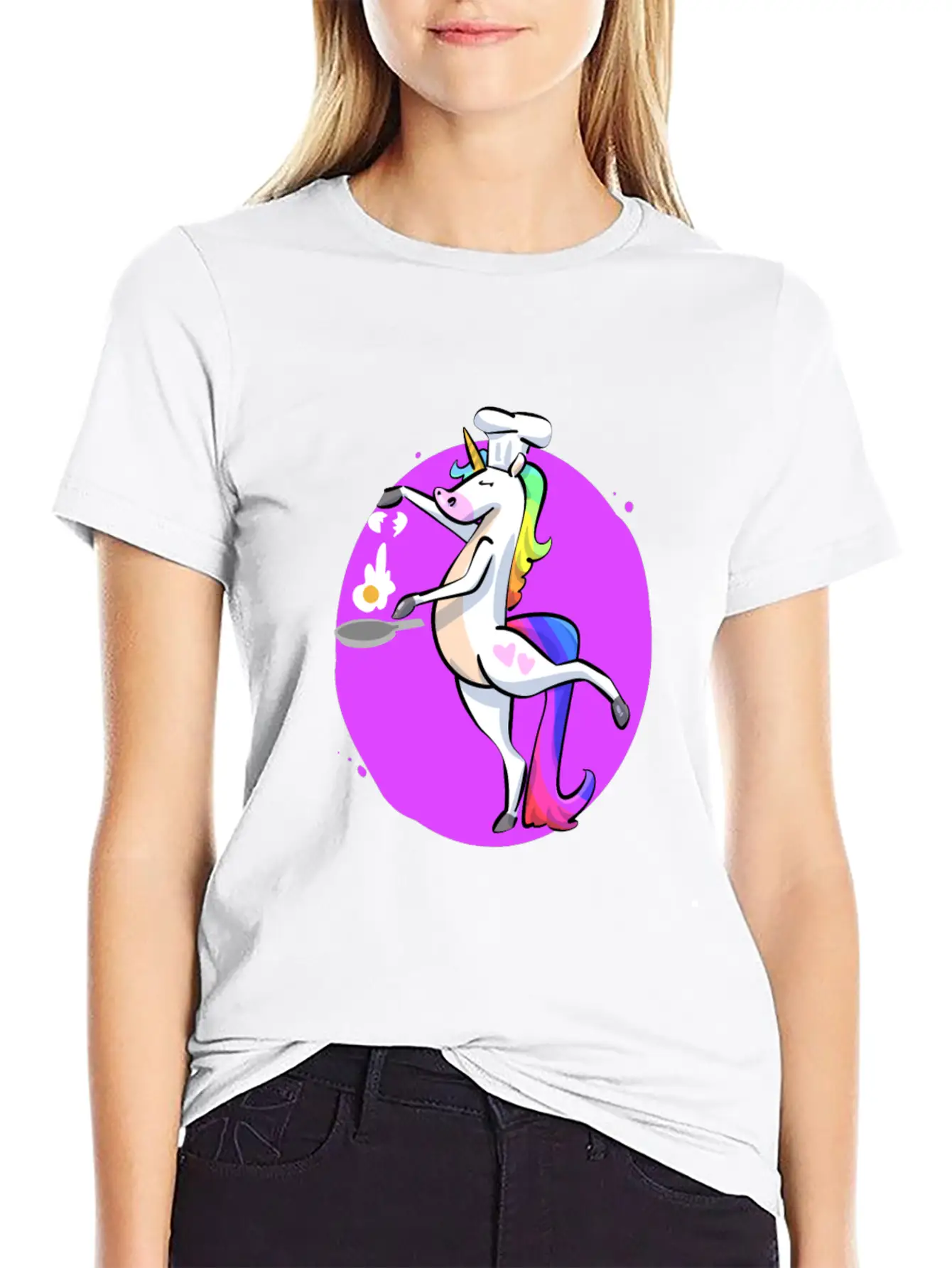 Unicorn Cooking Essential Cotton Tee For Daily Outfits – Unisex Style