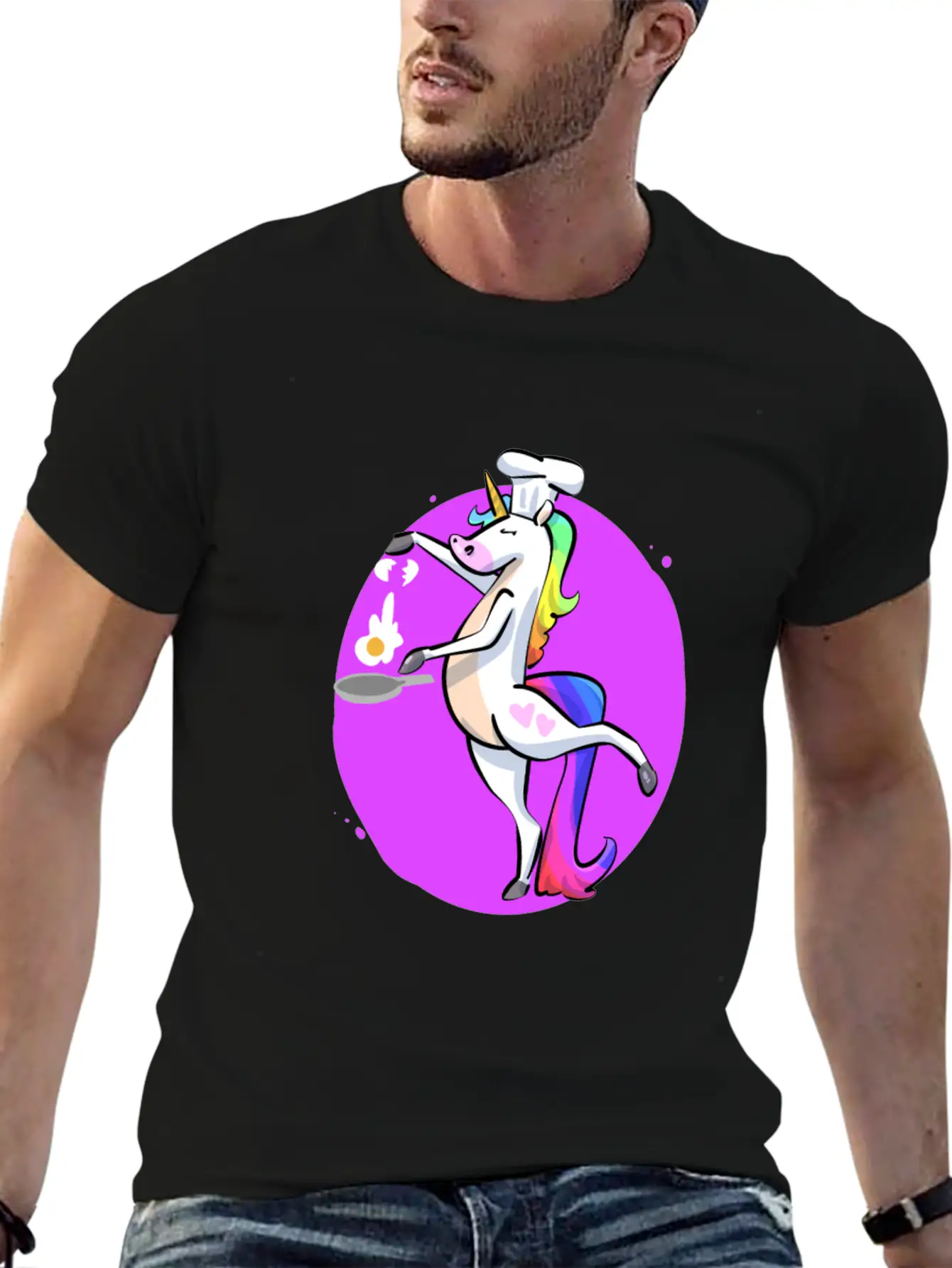 Unicorn Cooking Essential Cotton Tee For Daily Outfits – Unisex Style