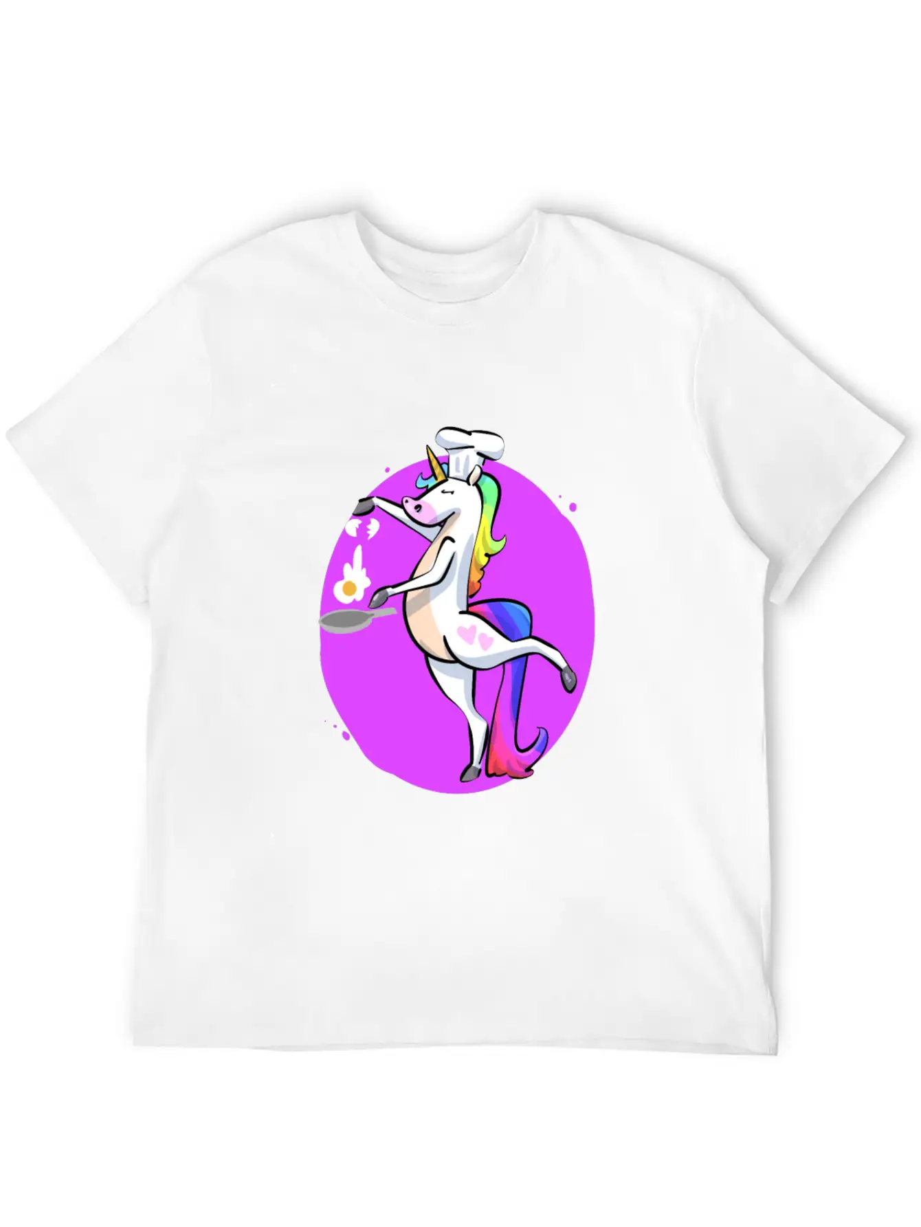 Unicorn Cooking Essential Cotton Tee For Daily Outfits – Unisex Style