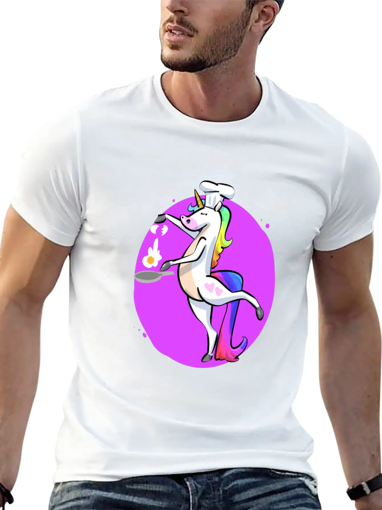 Unicorn Cooking Essential Cotton Tee For Daily Outfits – Unisex Style