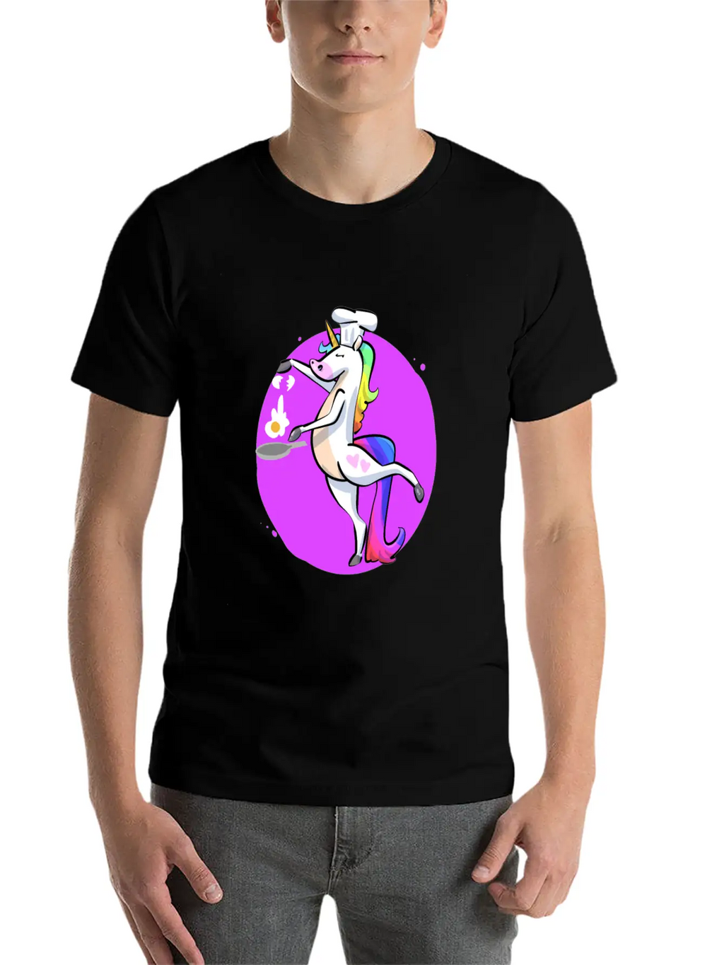 Unicorn Cooking Essential Cotton Tee For Daily Outfits – Unisex Style