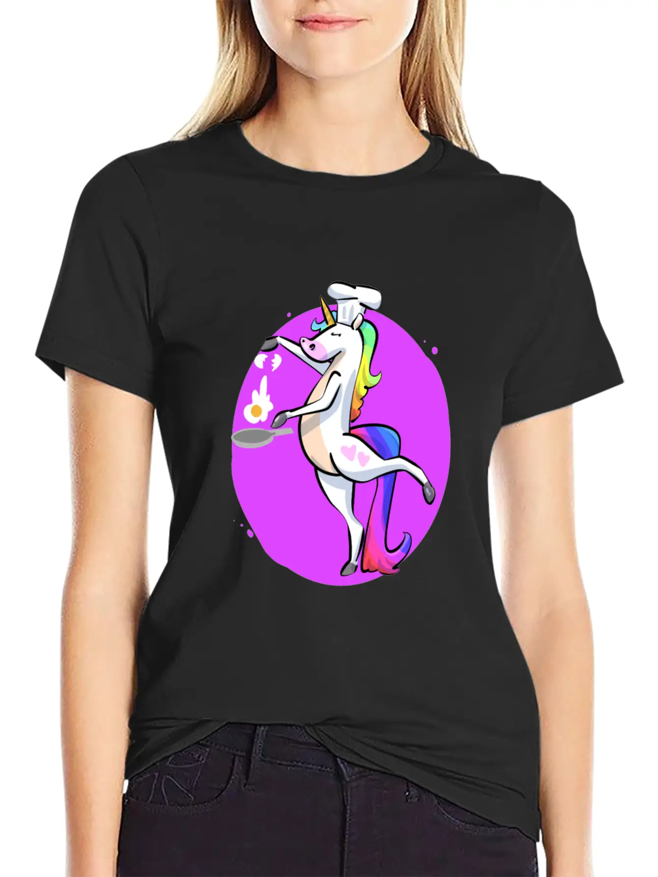 Unicorn Cooking Essential Cotton Tee For Daily Outfits – Unisex Style
