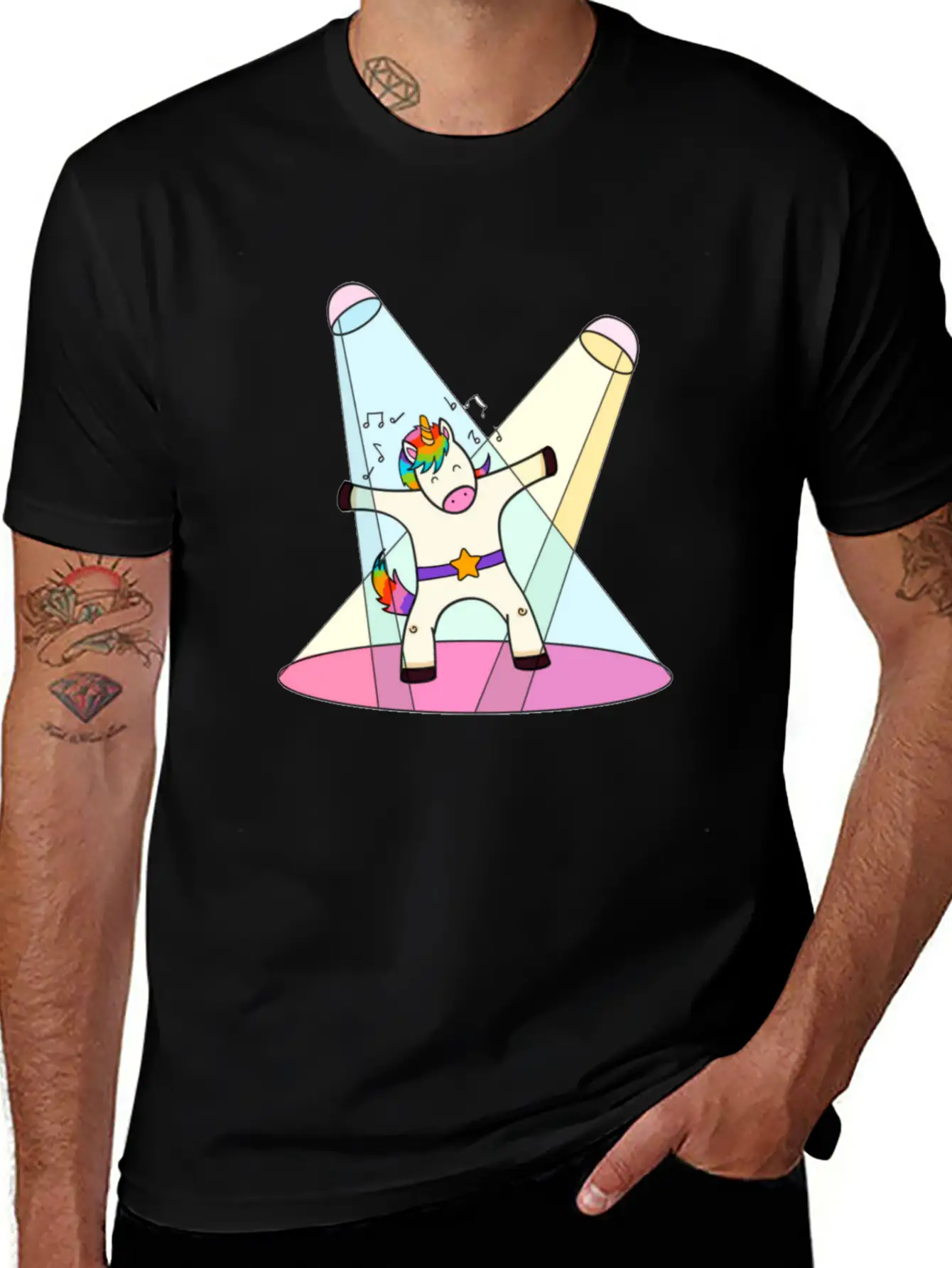 Unicorn Dancing Essential Cotton Tee For Daily Outfits – Unisex Style