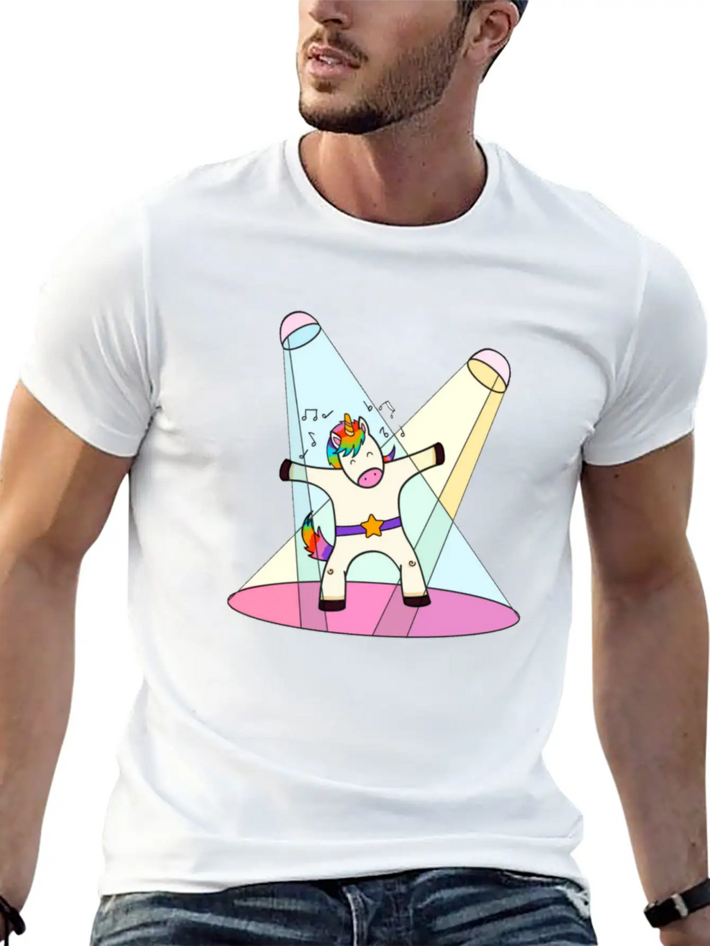 Unicorn Dancing Essential Cotton Tee For Daily Outfits – Unisex Style