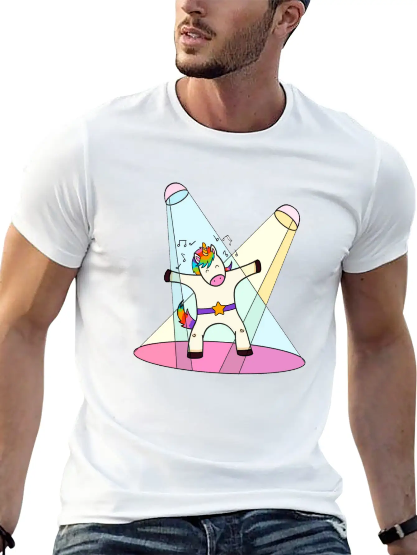 Unicorn Dancing Essential Cotton Tee For Daily Outfits – Unisex Style