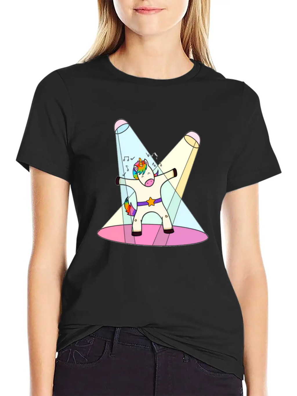 Unicorn Dancing Essential Cotton Tee For Daily Outfits – Unisex Style