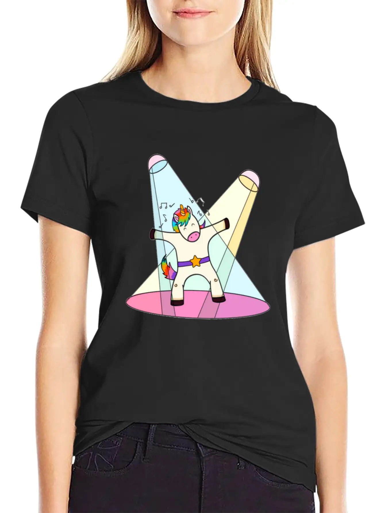 Unicorn Dancing Essential Cotton Tee For Daily Outfits – Unisex Style