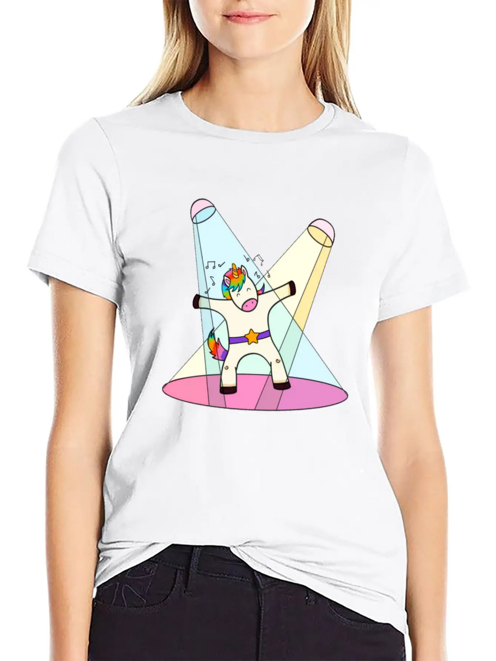 Unicorn Dancing Essential Cotton Tee For Daily Outfits – Unisex Style