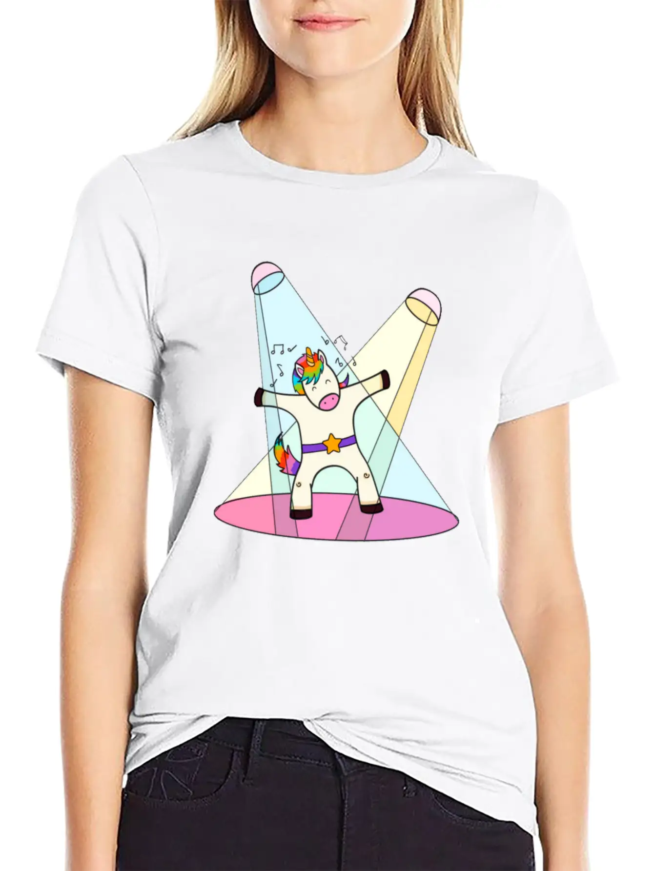 Unicorn Dancing Essential Cotton Tee For Daily Outfits – Unisex Style