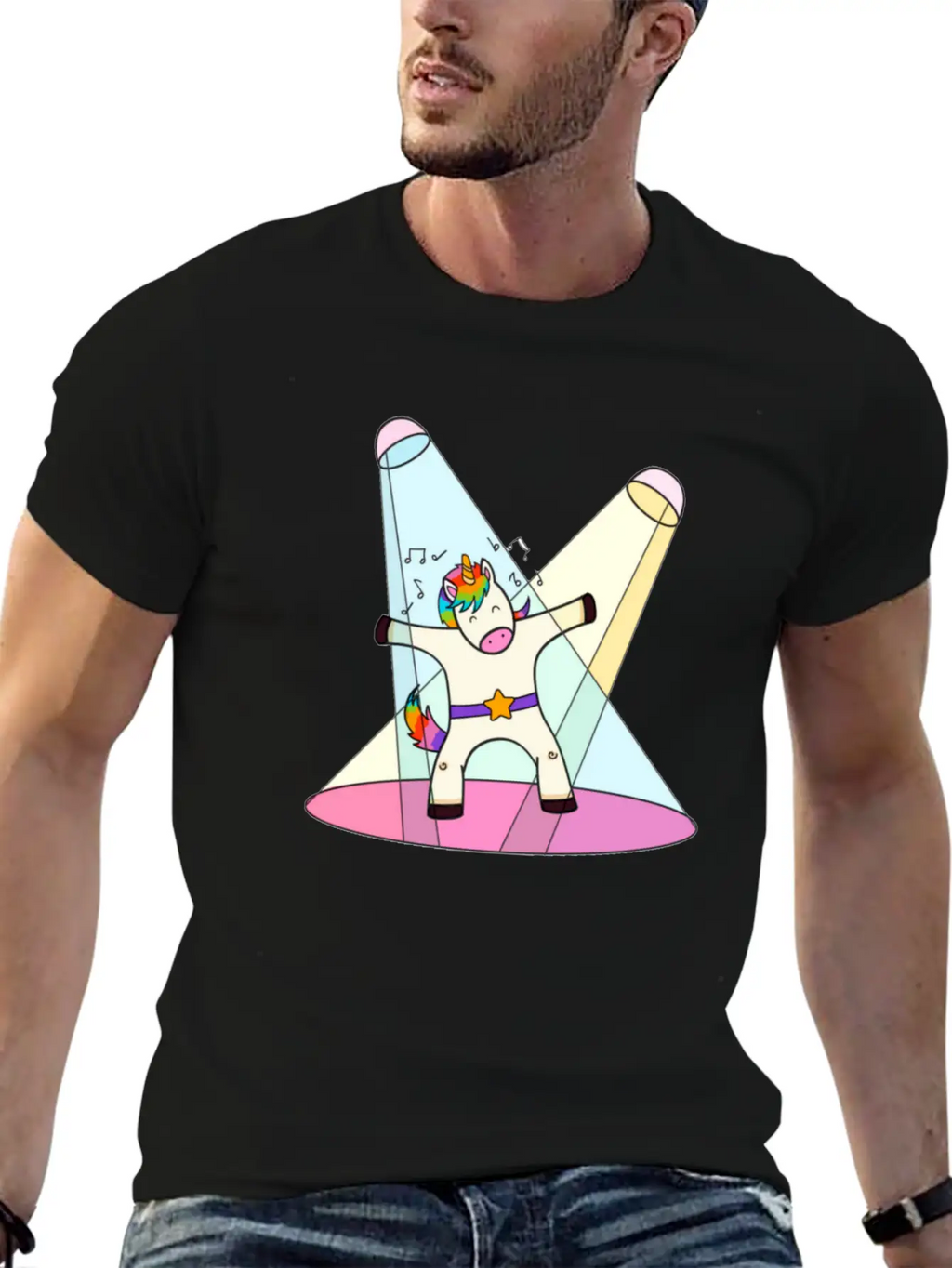 Unicorn Dancing Essential Cotton Tee For Daily Outfits – Unisex Style
