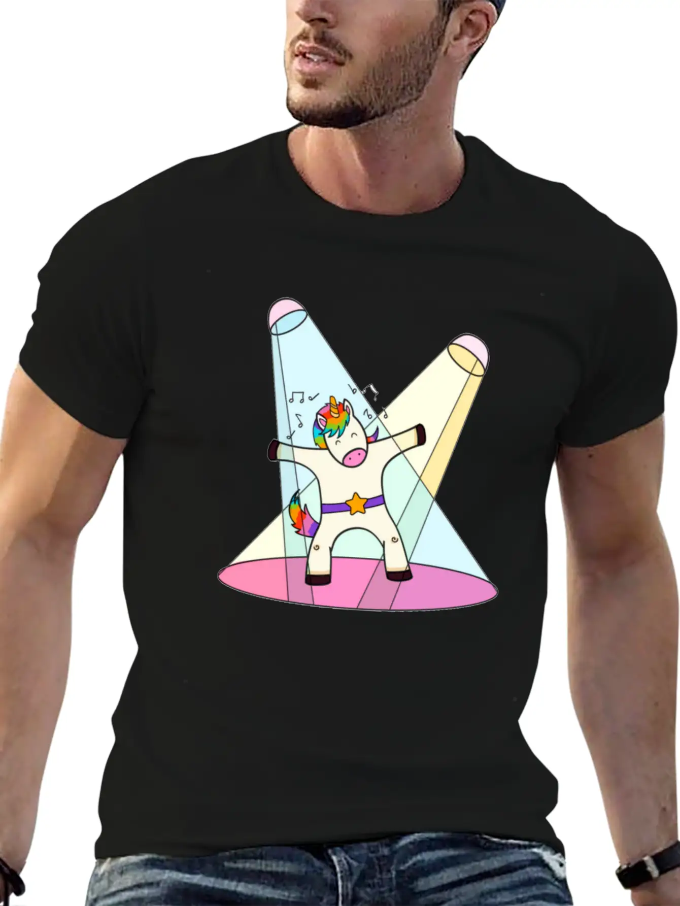 Unicorn Dancing Essential Cotton Tee For Daily Outfits – Unisex Style