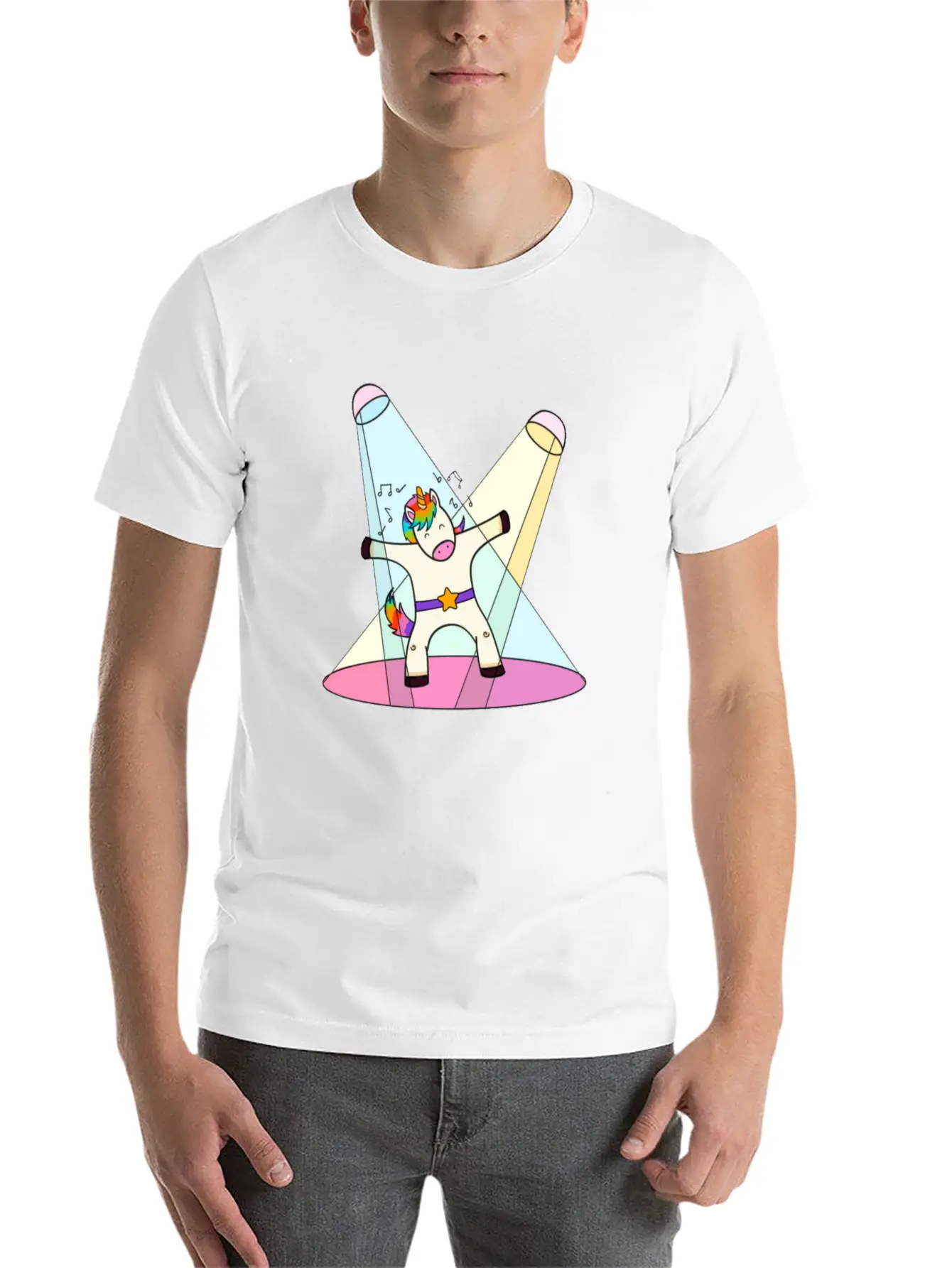 Unicorn Dancing Essential Cotton Tee For Daily Outfits – Unisex Style