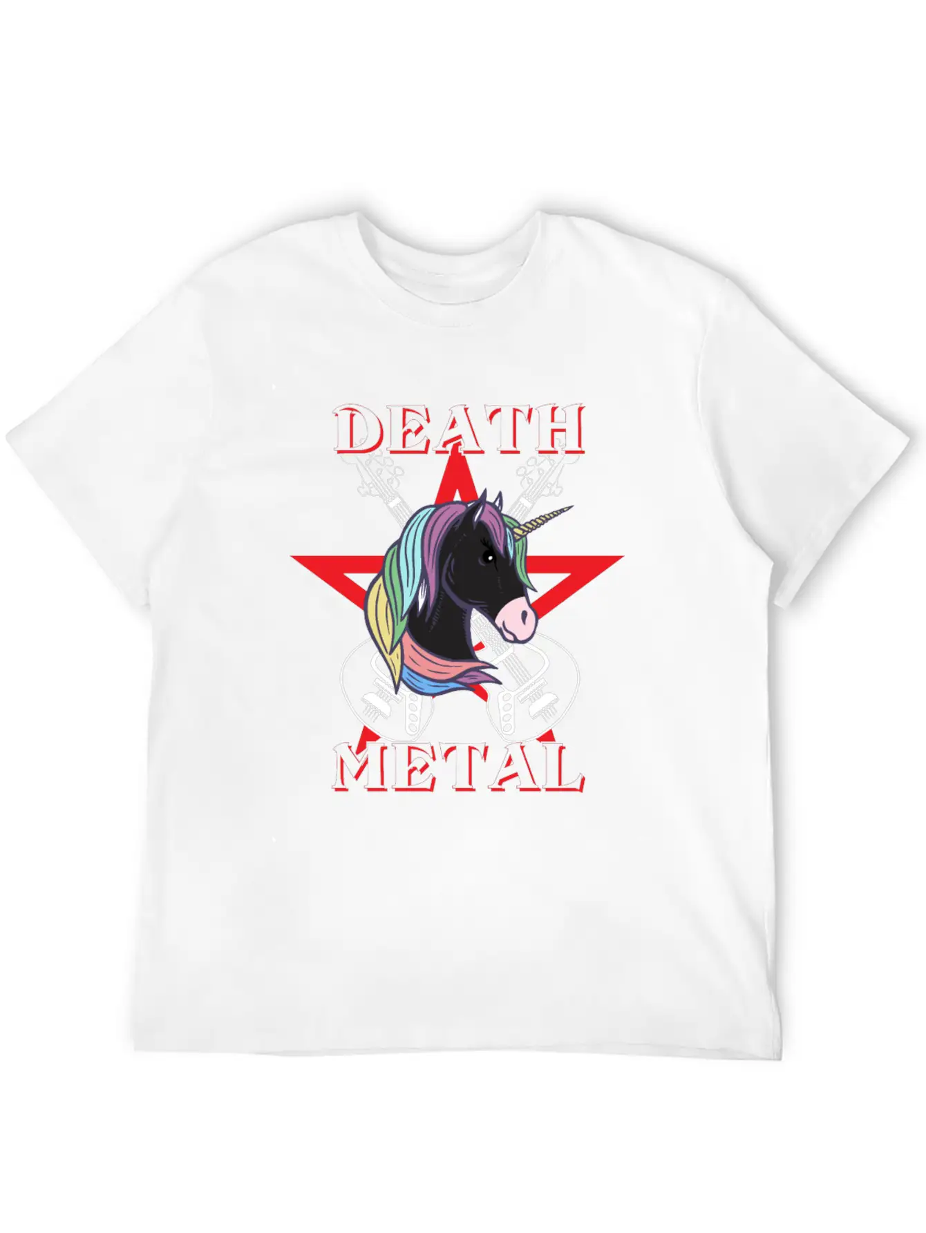 Unicorn Death Metal Funny Heavy Metal Unicorn Classic Cotton Tee – Unisex Comfort For Any Season