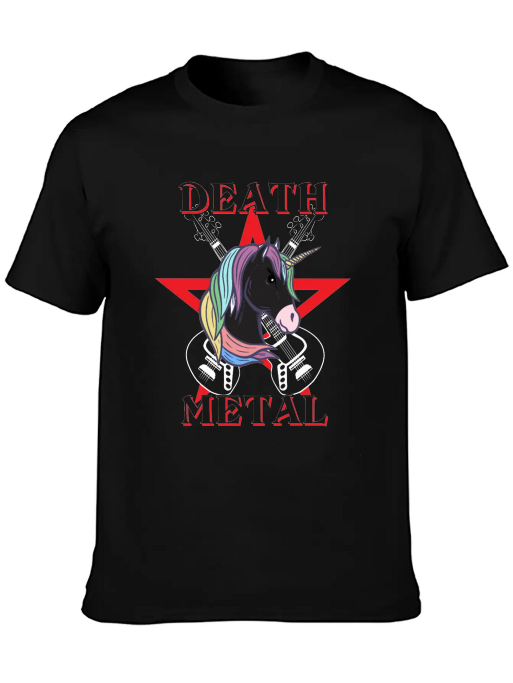 Unicorn Death Metal Funny Heavy Metal Unicorn Classic Cotton Tee – Unisex Comfort For Any Season