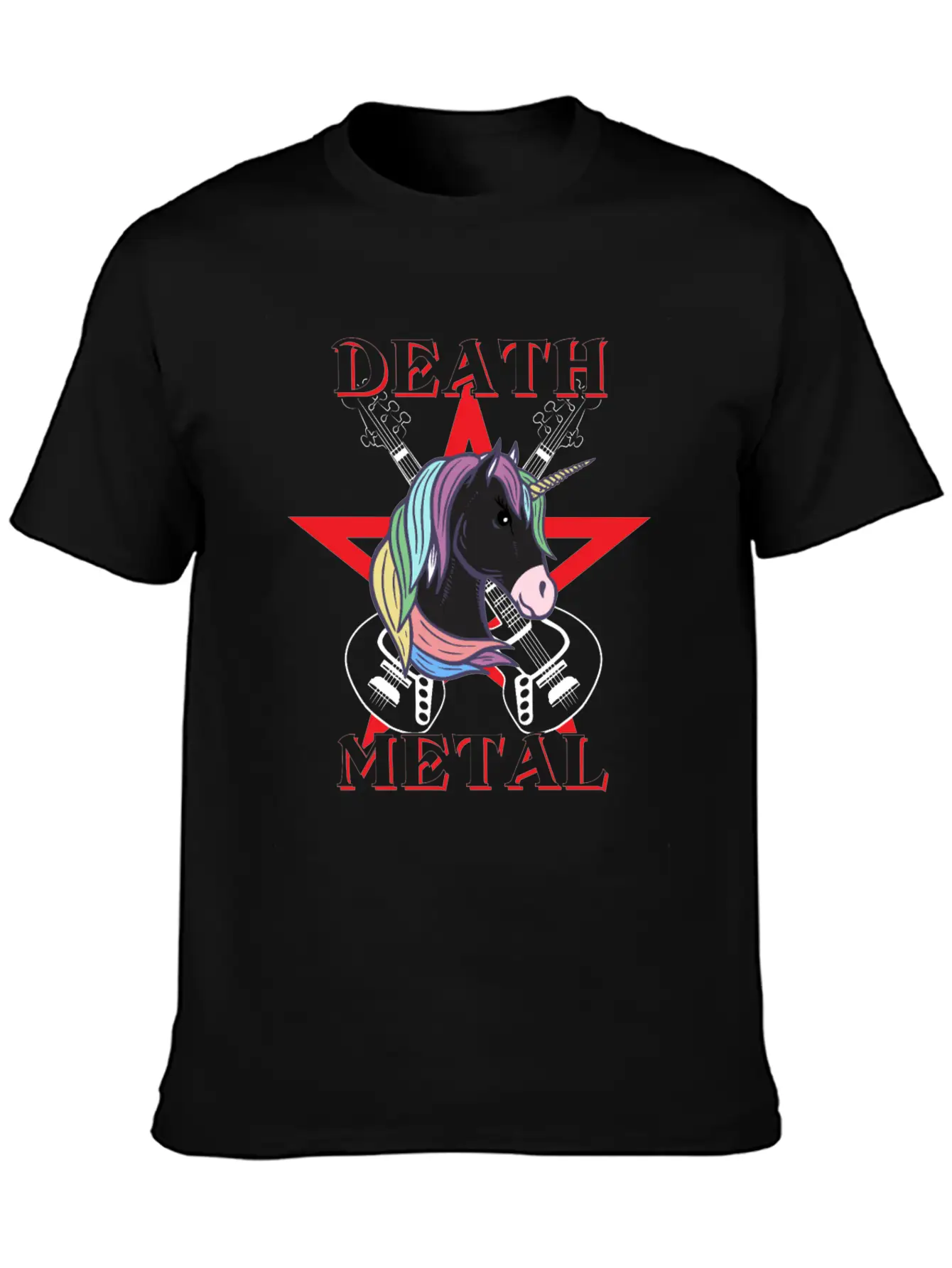 Unicorn Death Metal Funny Heavy Metal Unicorn Classic Cotton Tee – Unisex Comfort For Any Season
