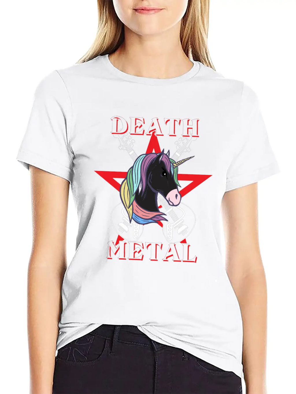 Unicorn Death Metal Funny Heavy Metal Unicorn Classic Cotton Tee – Unisex Comfort For Any Season