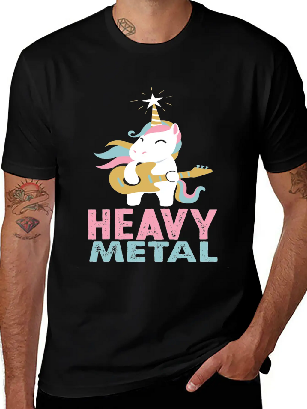 Unicorn Heavy Metal Music Essential Cotton Tee For Daily Outfits – Unisex Style