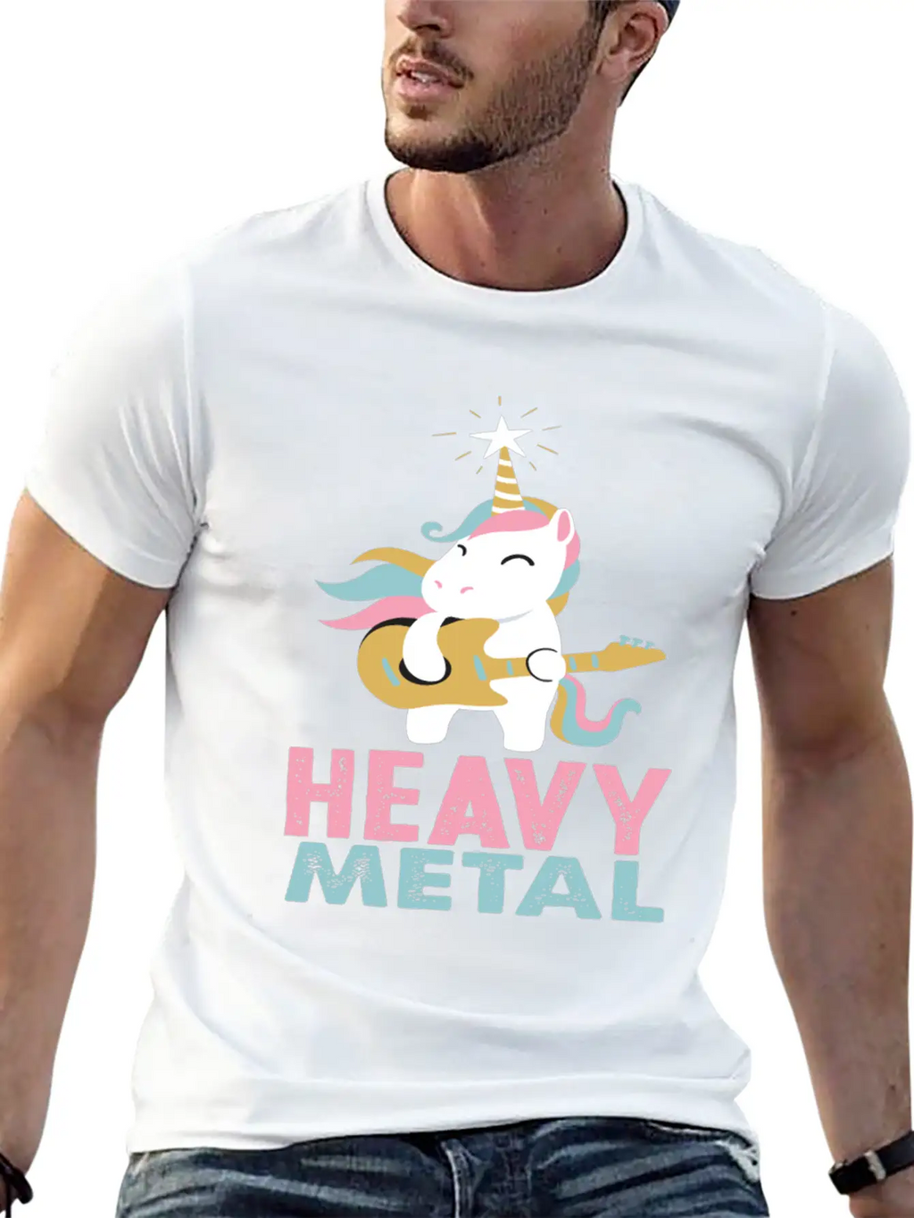 Unicorn Heavy Metal Music Essential Cotton Tee For Daily Outfits – Unisex Style