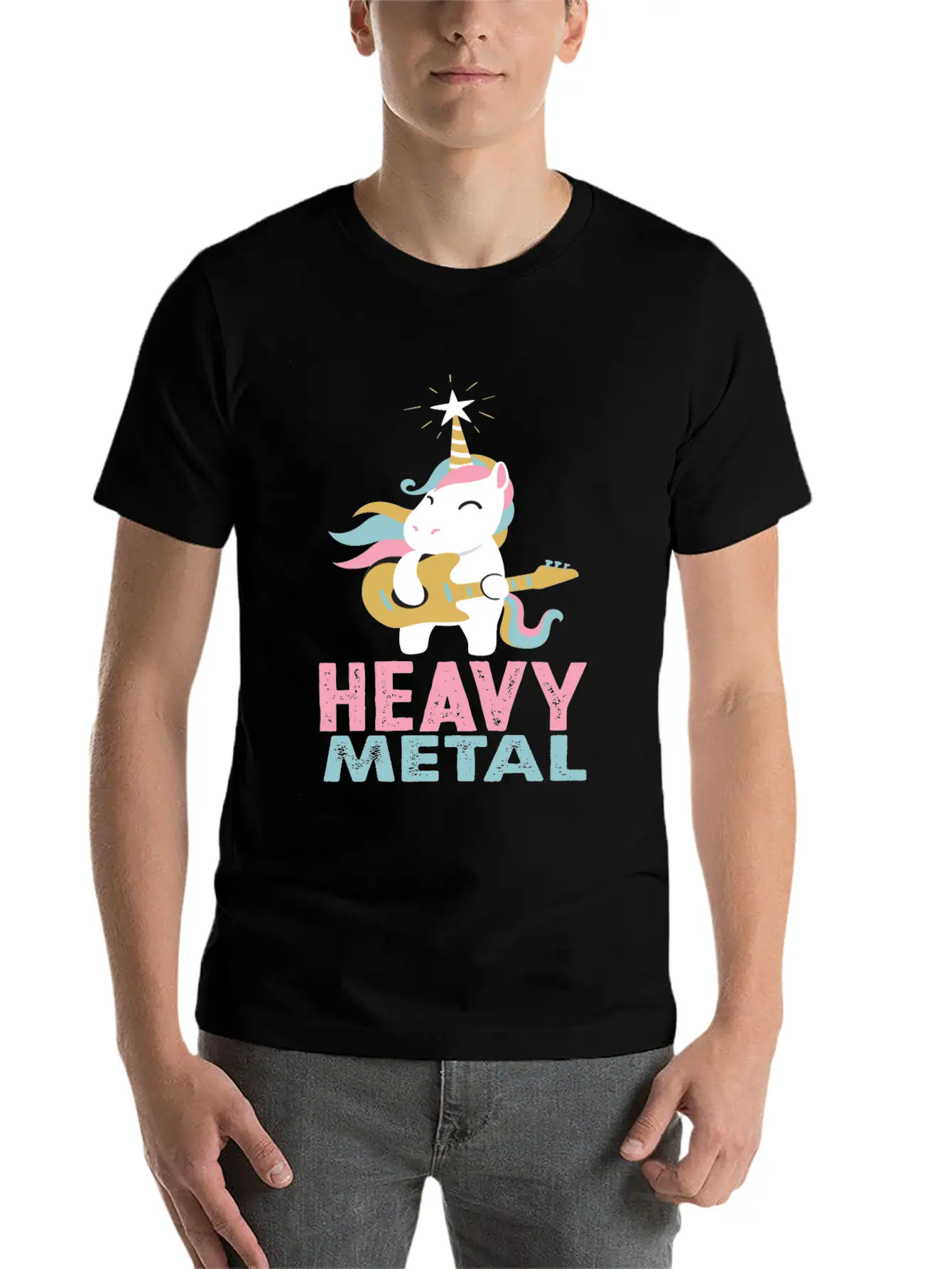 Unicorn Heavy Metal Music Essential Cotton Tee For Daily Outfits – Unisex Style