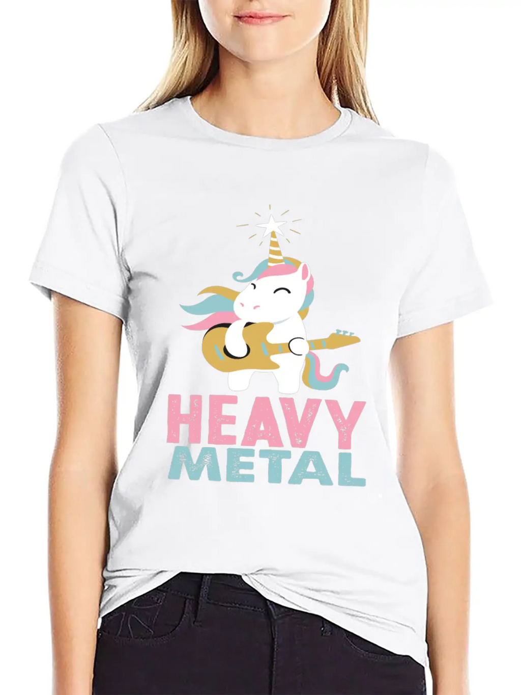 Unicorn Heavy Metal Music Essential Cotton Tee For Daily Outfits – Unisex Style