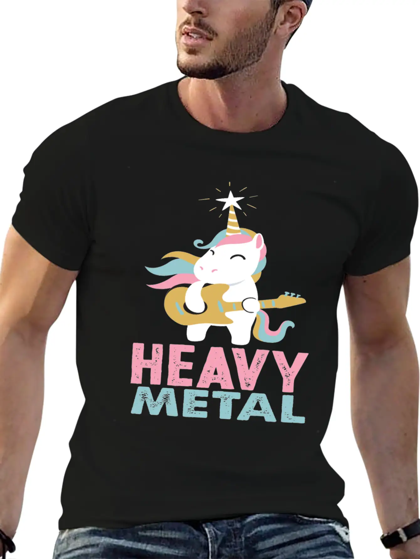Unicorn Heavy Metal Music Essential Cotton Tee For Daily Outfits – Unisex Style