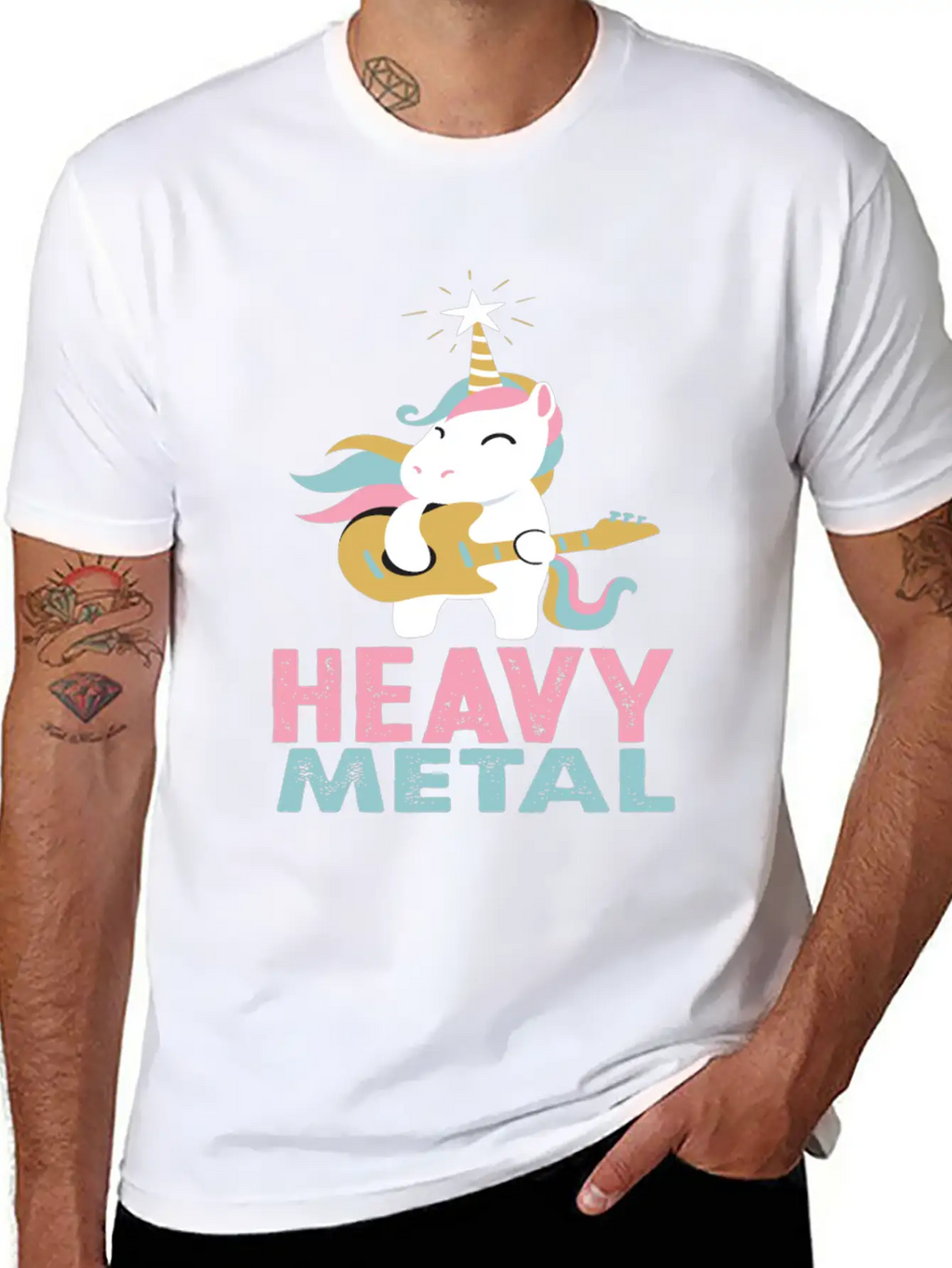 Unicorn Heavy Metal Music Essential Cotton Tee For Daily Outfits – Unisex Style