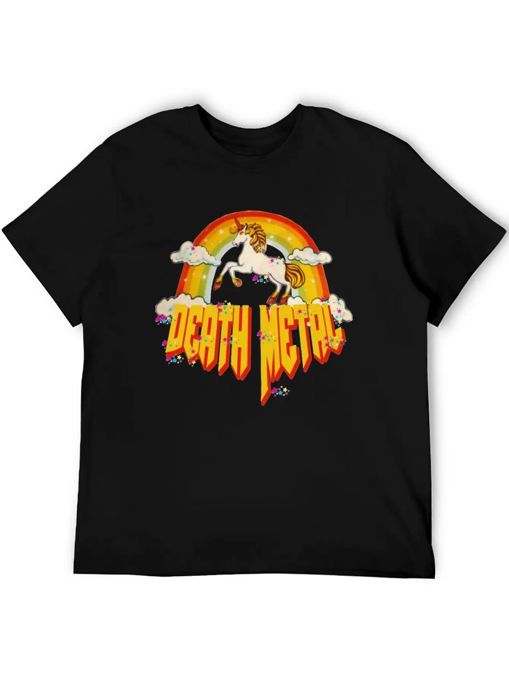 Unicorn Of Death Metal Breathable Graphic T-Shirt – Perfect For Casual Days