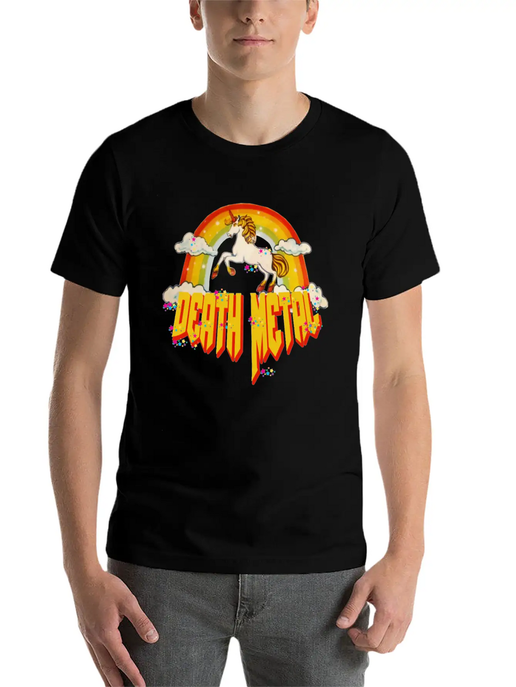 Unicorn Of Death Metal Breathable Graphic T-Shirt – Perfect For Casual Days