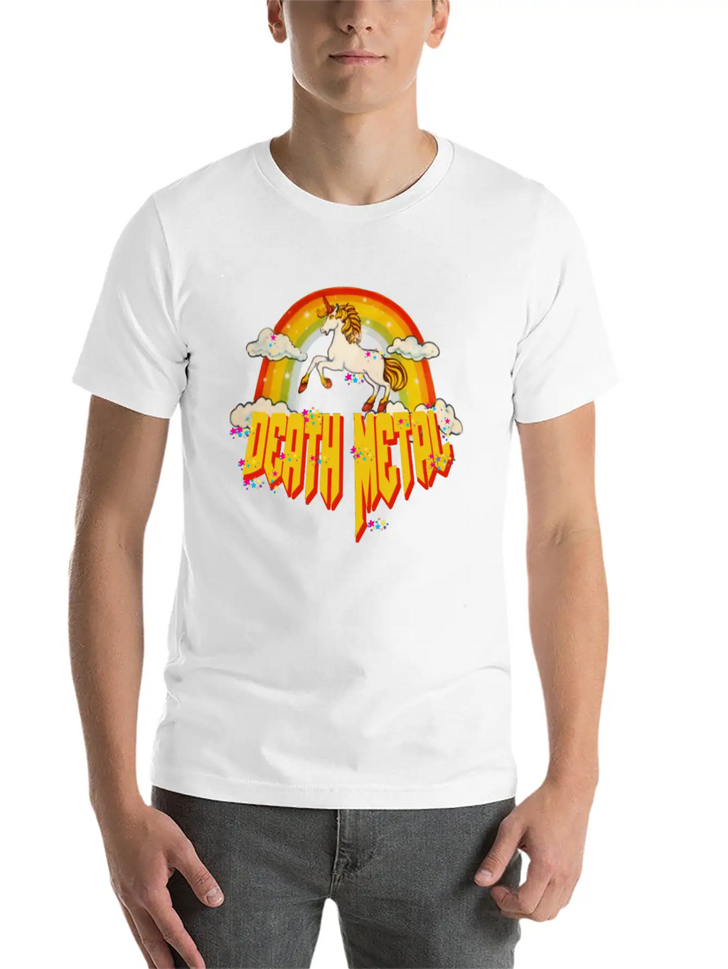 Unicorn Of Death Metal Breathable Graphic T-Shirt – Perfect For Casual Days