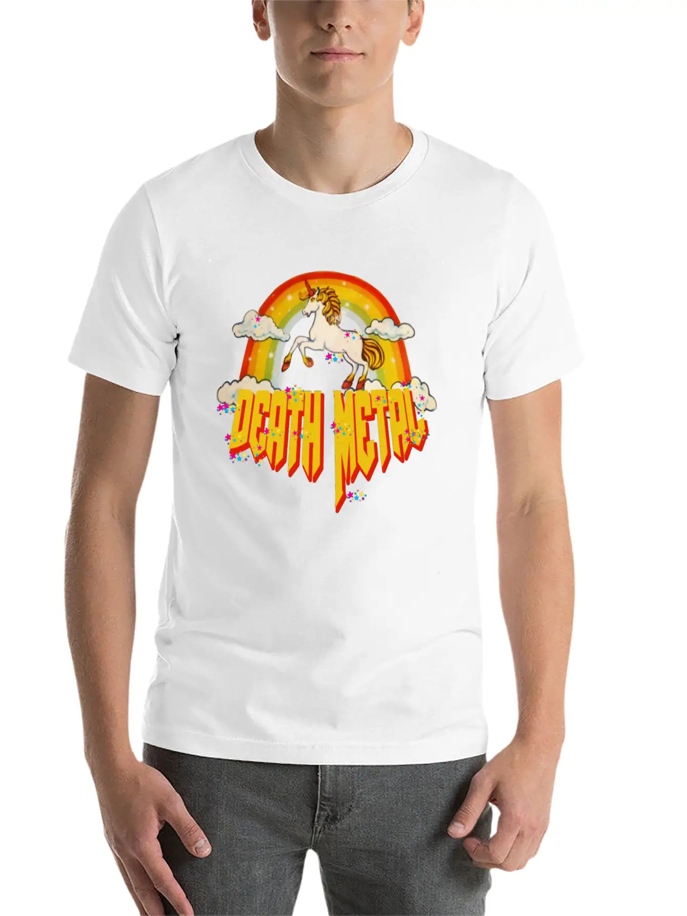 Unicorn Of Death Metal Breathable Graphic T-Shirt – Perfect For Casual Days