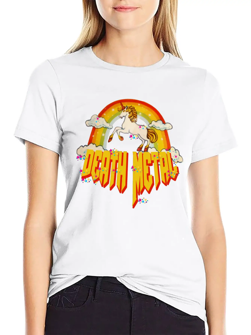 Unicorn Of Death Metal Breathable Graphic T-Shirt – Perfect For Casual Days