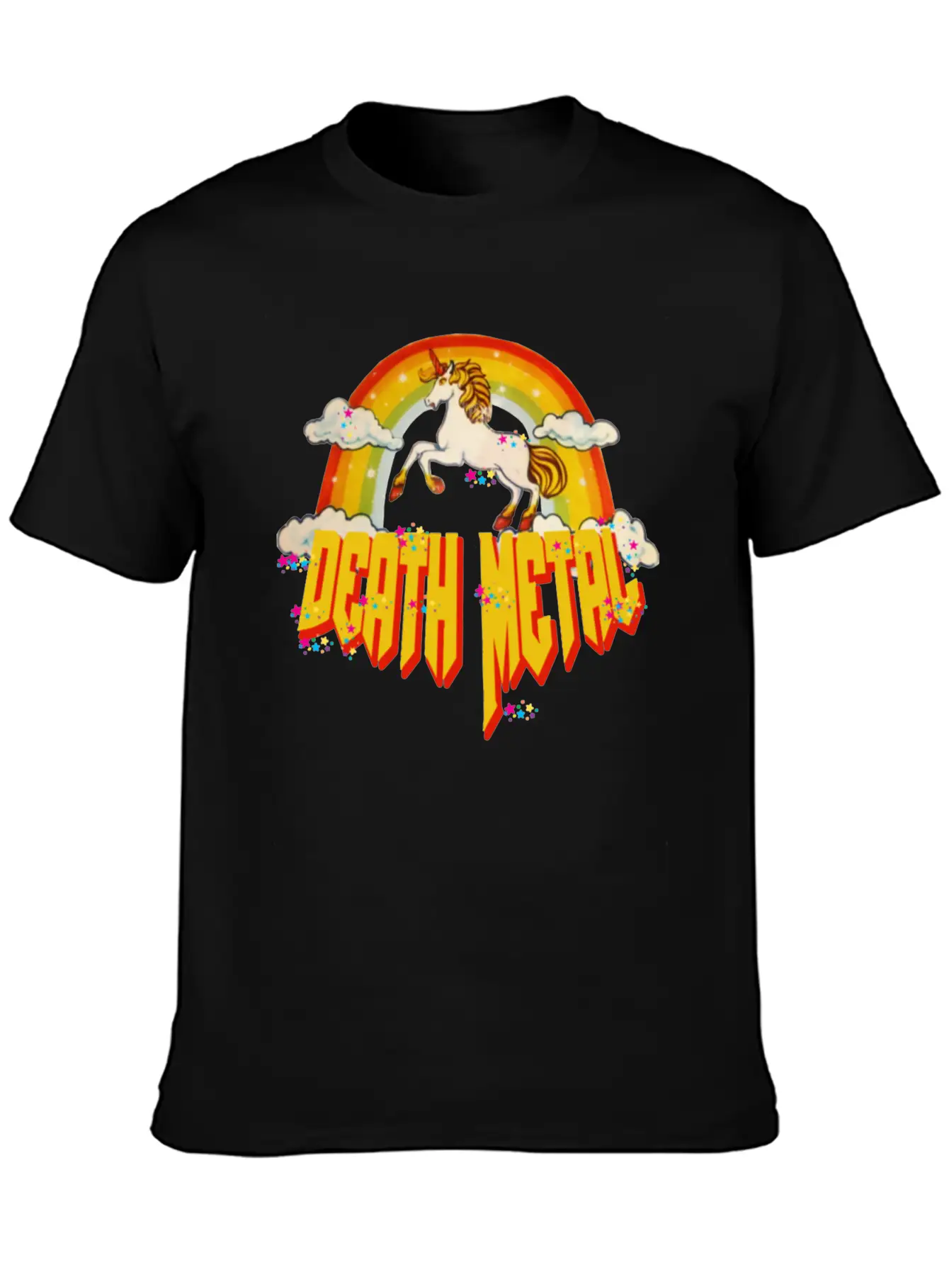 Unicorn Of Death Metal Breathable Graphic T-Shirt – Perfect For Casual Days