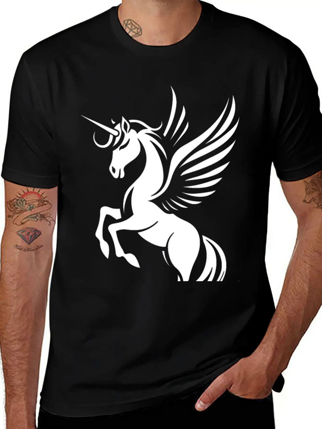 Unicorn Pegasus, Cute Unicorn Relaxed Everyday Tee – Lightweight And Durable Cotton