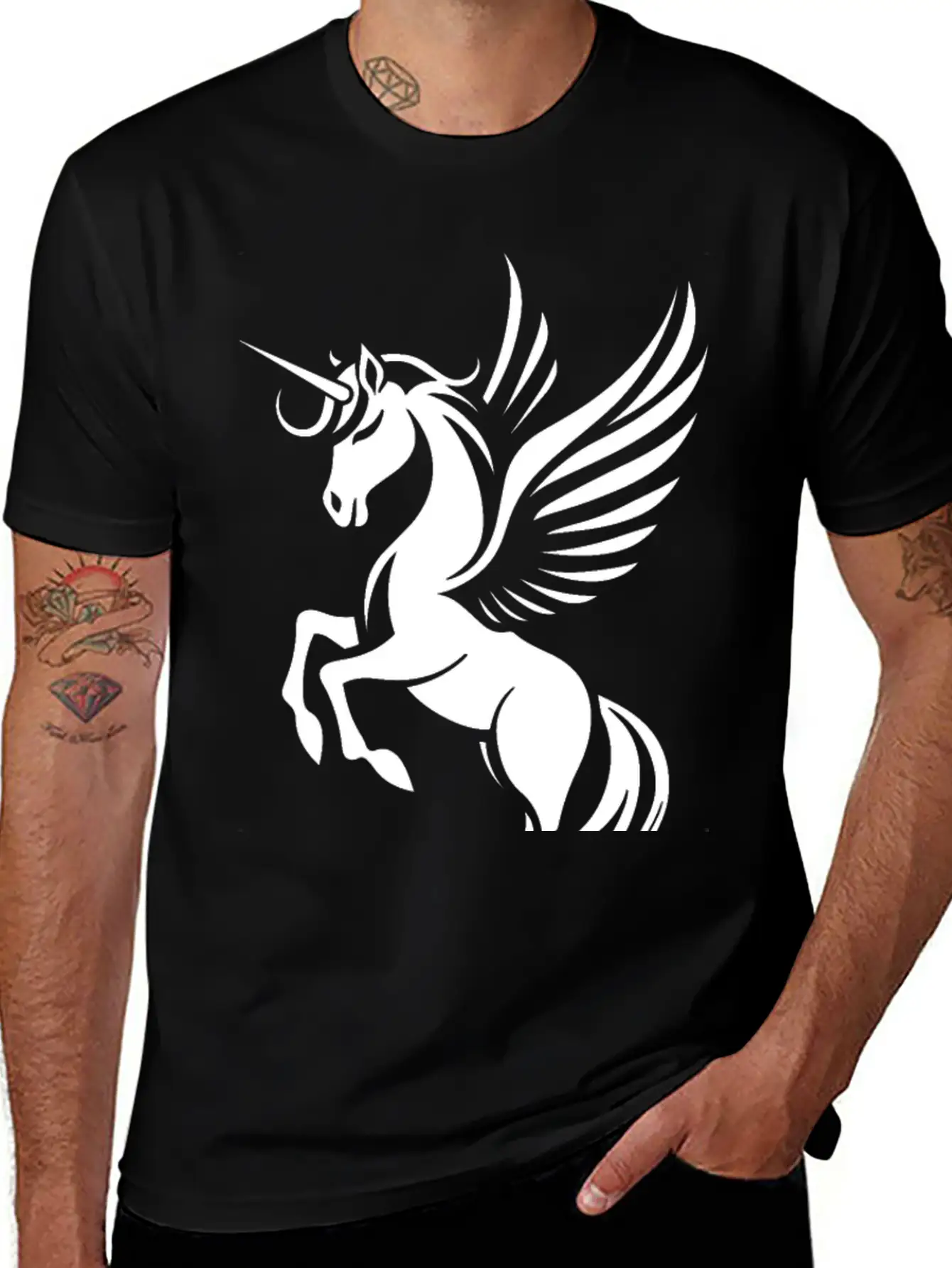 Unicorn Pegasus, Cute Unicorn Relaxed Everyday Tee – Lightweight And Durable Cotton