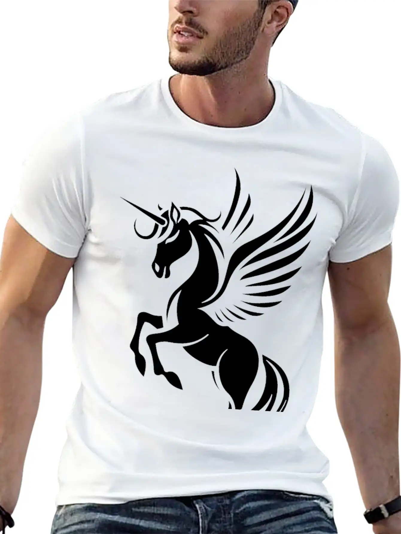 Unicorn Pegasus, Cute Unicorn Relaxed Everyday Tee – Lightweight And Durable Cotton