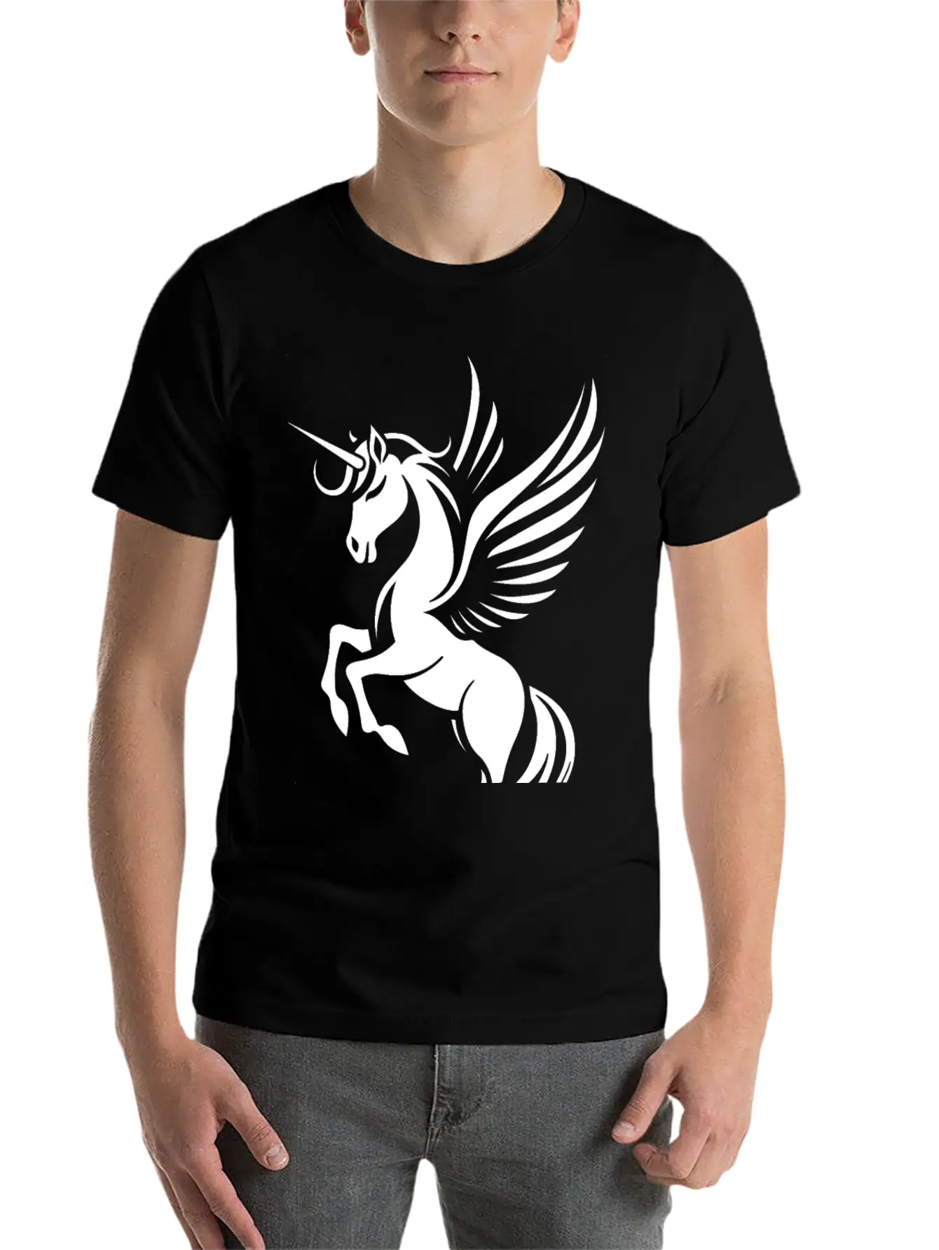 Unicorn Pegasus, Cute Unicorn Relaxed Everyday Tee – Lightweight And Durable Cotton