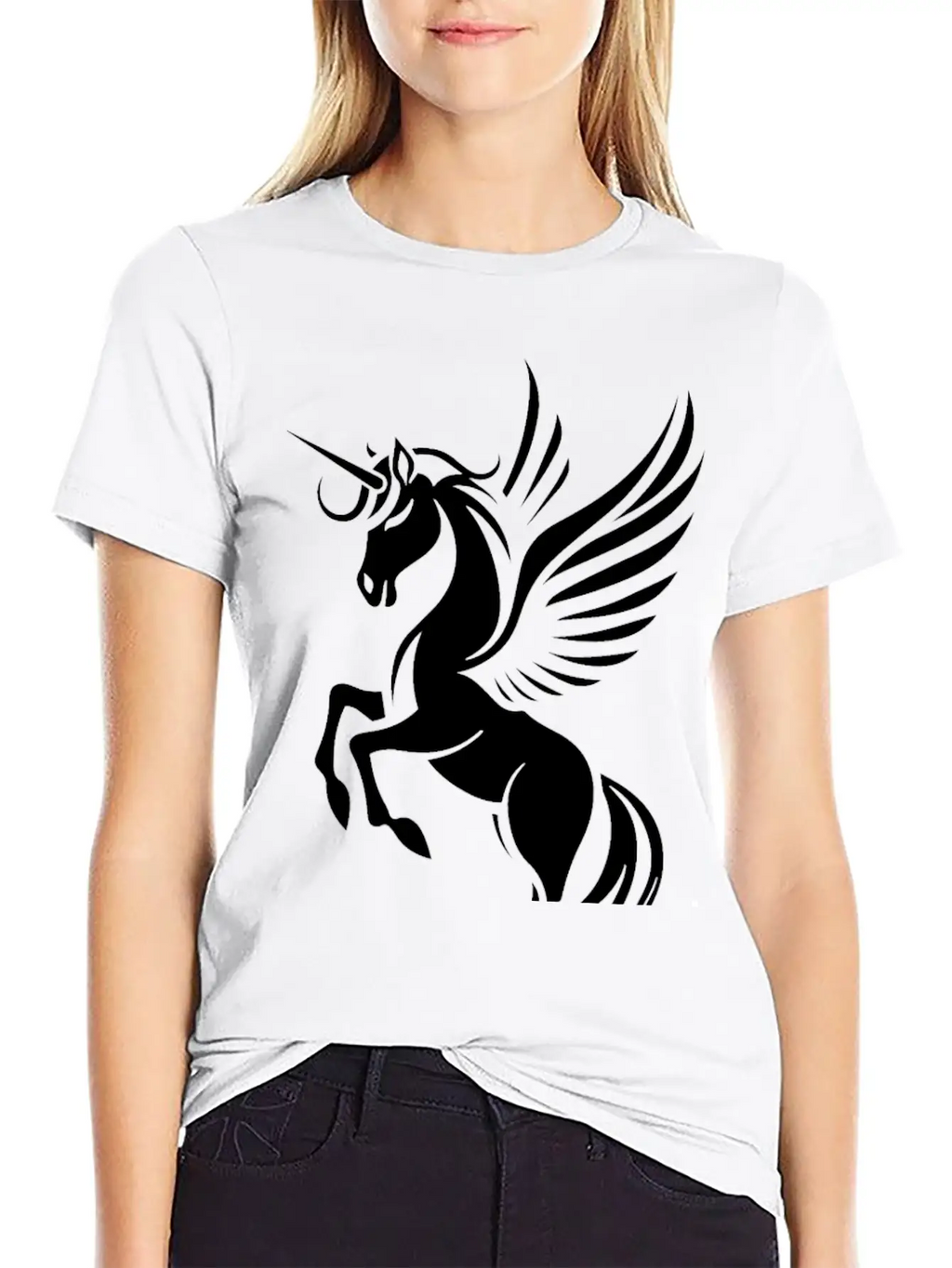 Unicorn Pegasus, Cute Unicorn Relaxed Everyday Tee – Lightweight And Durable Cotton