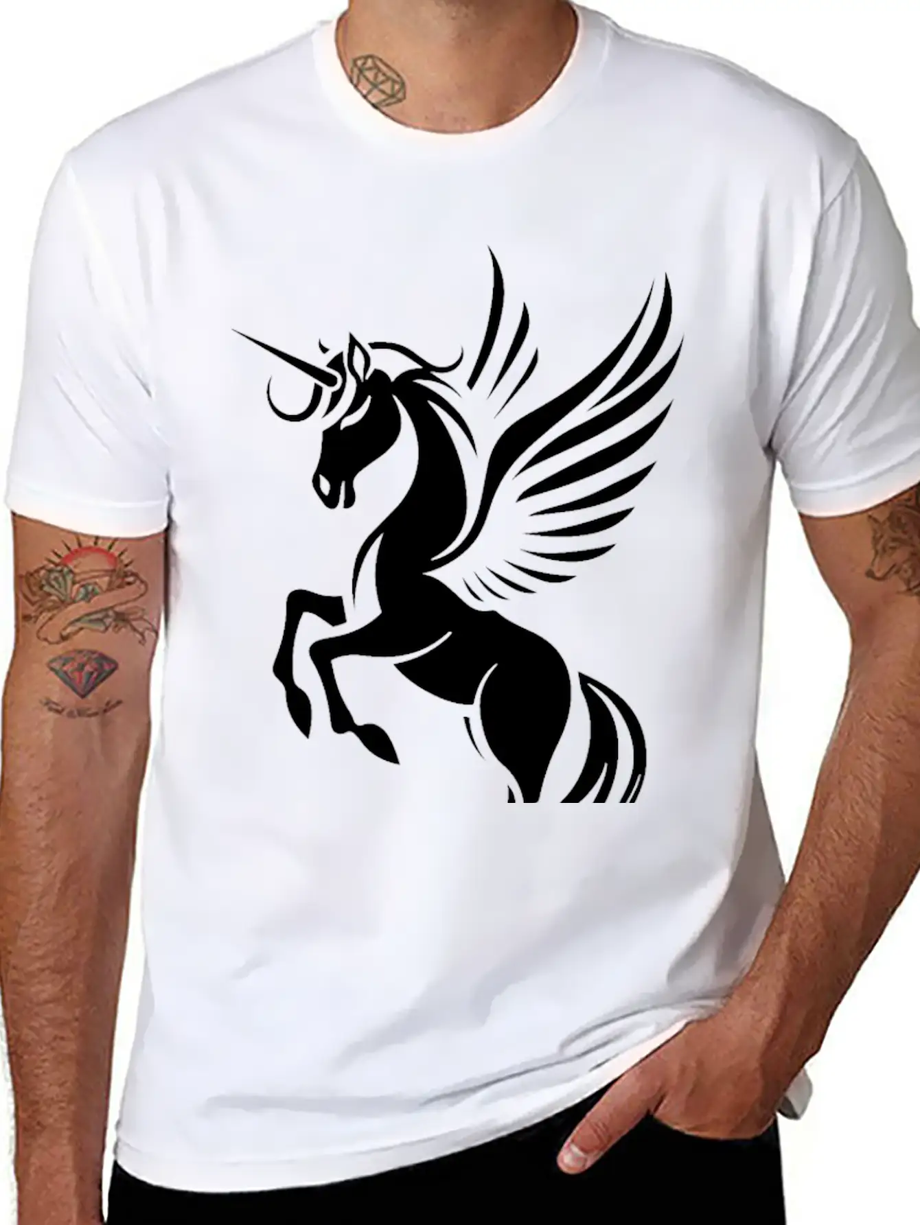 Unicorn Pegasus, Cute Unicorn Relaxed Everyday Tee – Lightweight And Durable Cotton