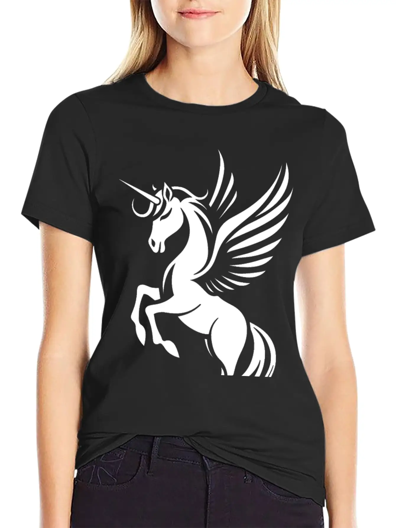 Unicorn Pegasus, Cute Unicorn Relaxed Everyday Tee – Lightweight And Durable Cotton