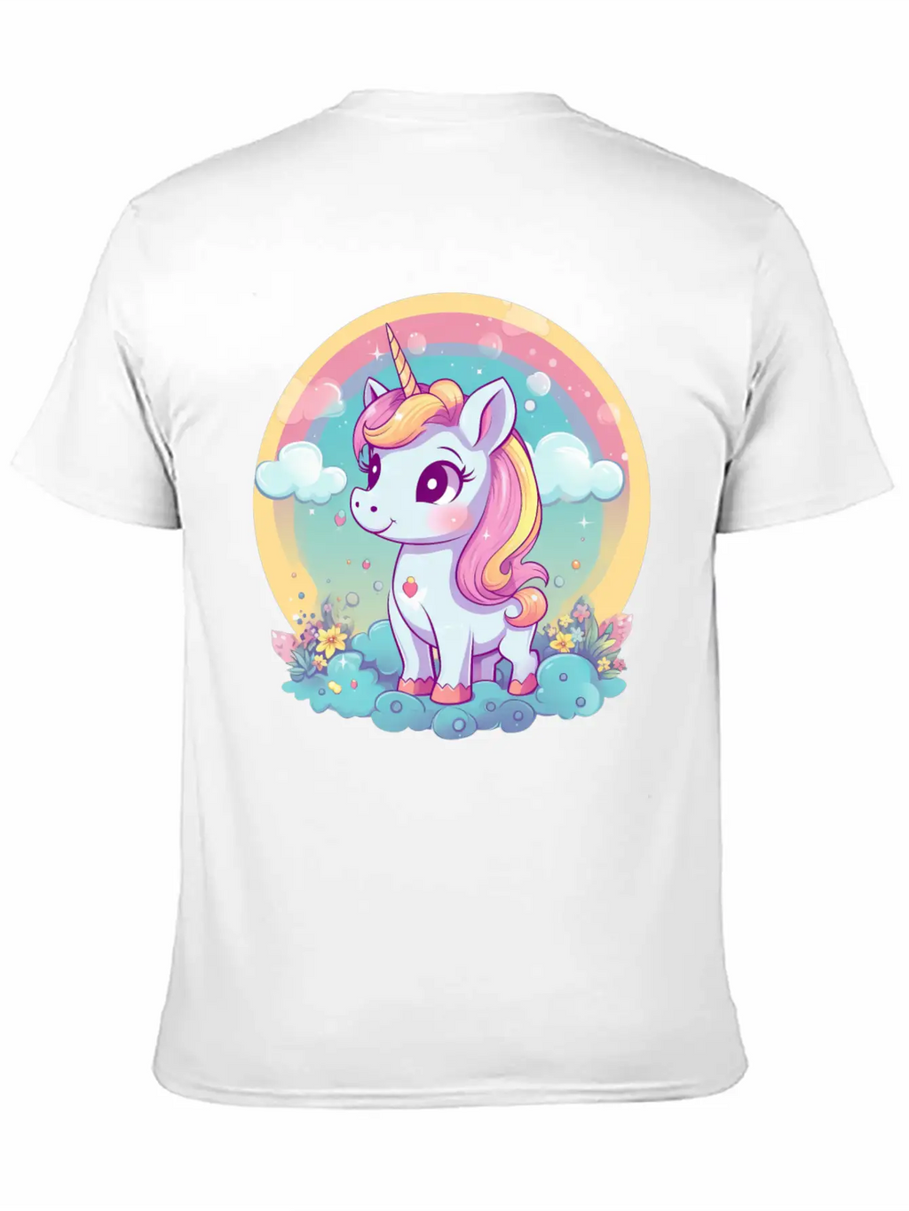 Unicorn Rainbow Sunset Essential Cotton Tee For Daily Outfits – Unisex Style