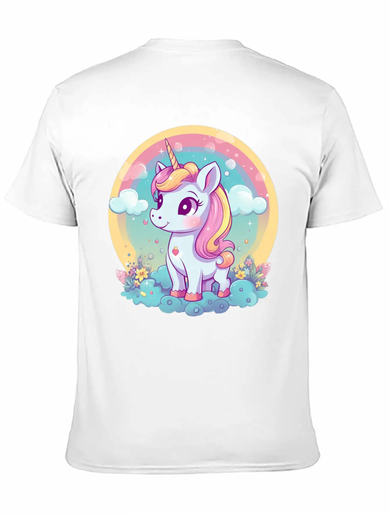 Unicorn Rainbow Sunset Essential Cotton Tee For Daily Outfits – Unisex Style