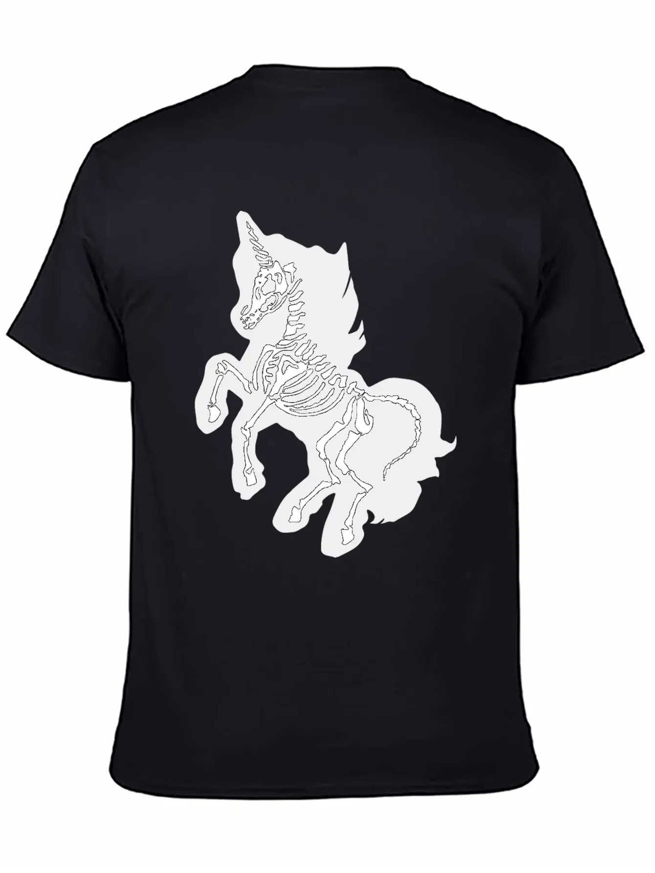 Unicorn Skeleton Breathable Soft Cotton T-Shirt – Timeless Casual Look