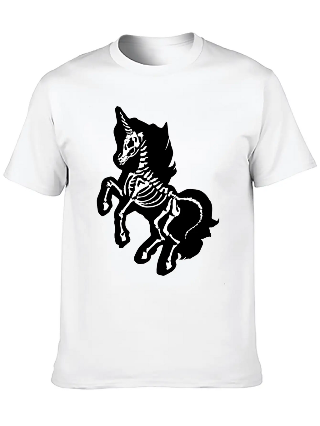 Unicorn Skeleton Breathable Soft Cotton T-Shirt – Timeless Casual Look