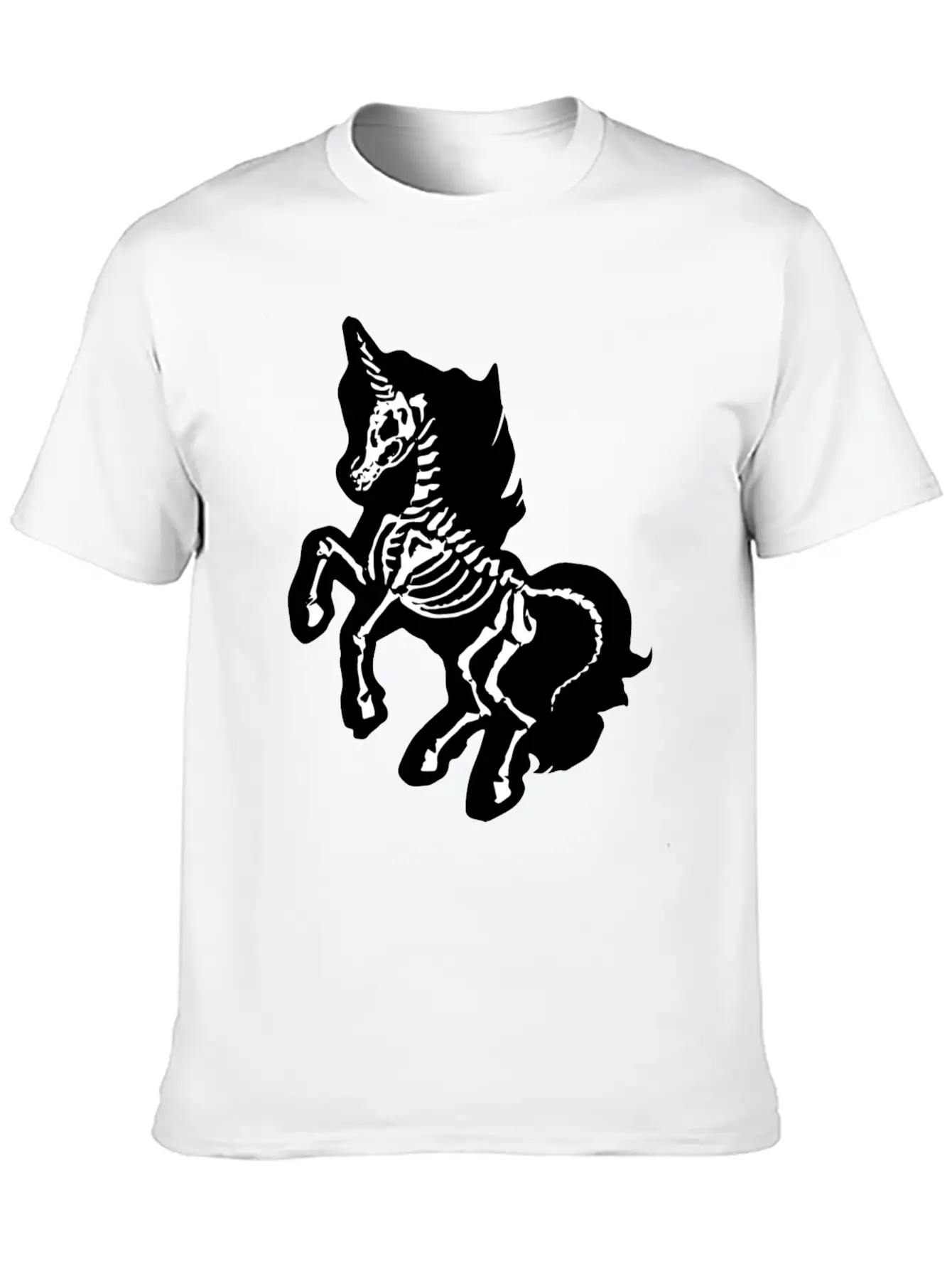 Unicorn Skeleton Breathable Soft Cotton T-Shirt – Timeless Casual Look